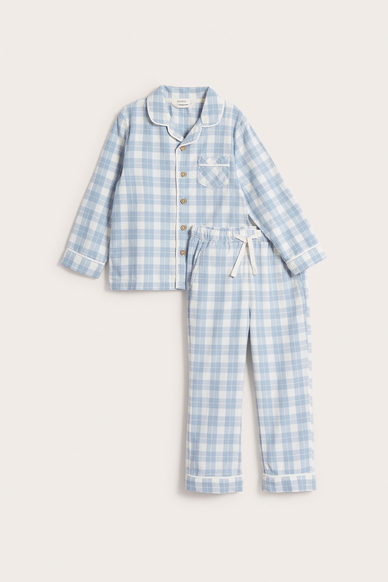 Flanellpyjamas - Blå - 4