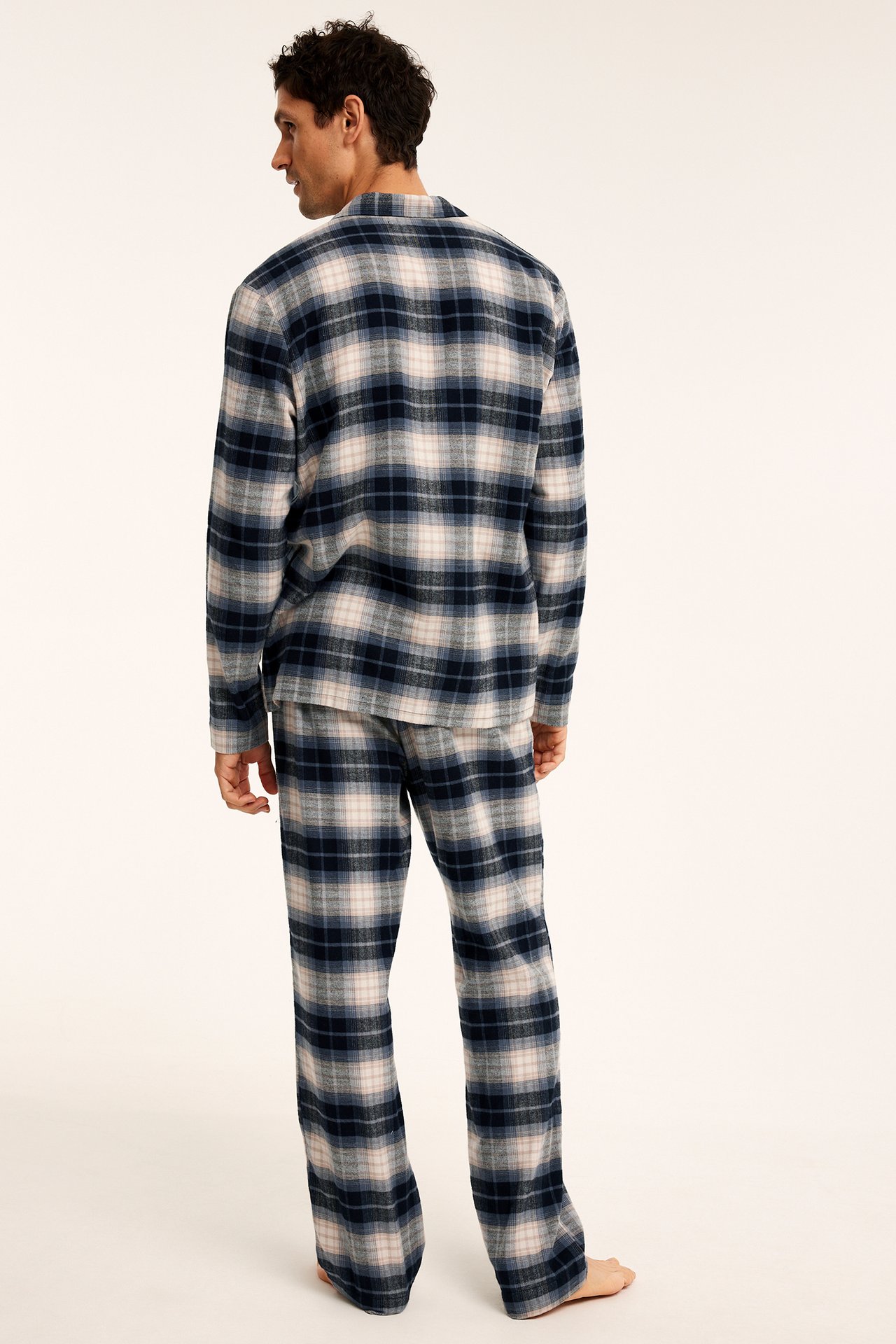 Flanellpyjamas - Svart - 188cm / Storlek: M - 4