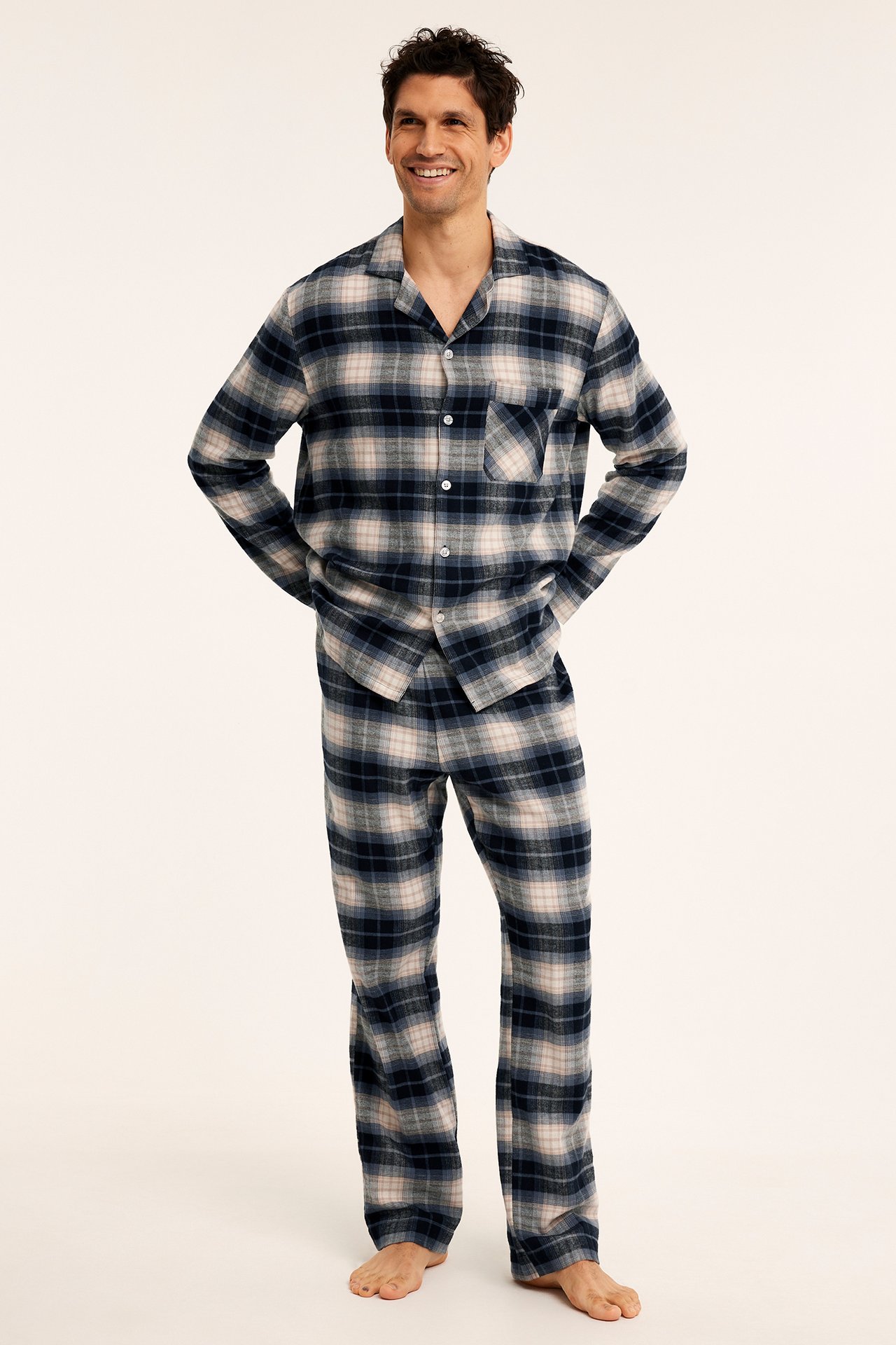 Flanellpyjamas - Svart - 188cm / Storlek: M - 2