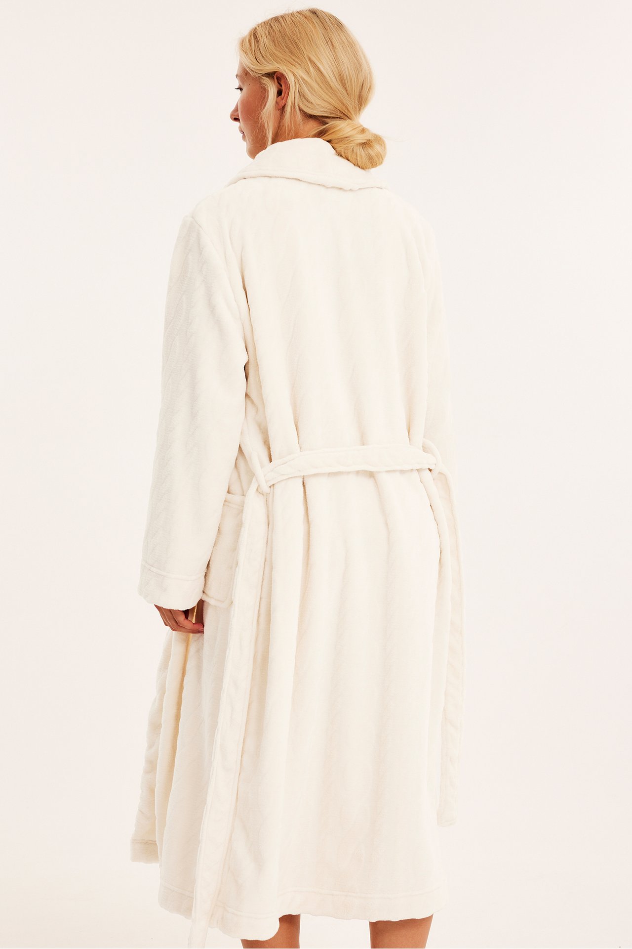 Fleece-morgenkåpe - Lys beige - 3