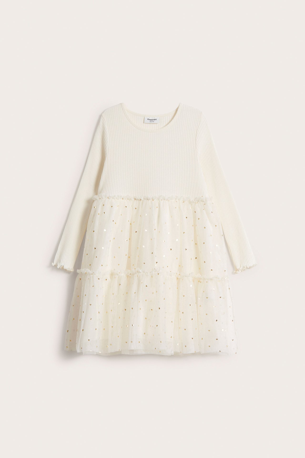 Langermet tyllkjole - Offwhite - 6