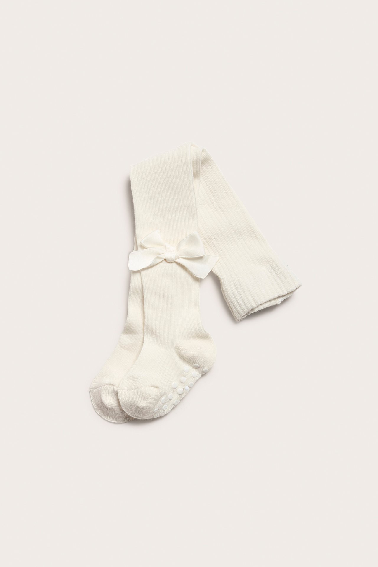 Ribbade strumpbyxor - Offwhite - 1
