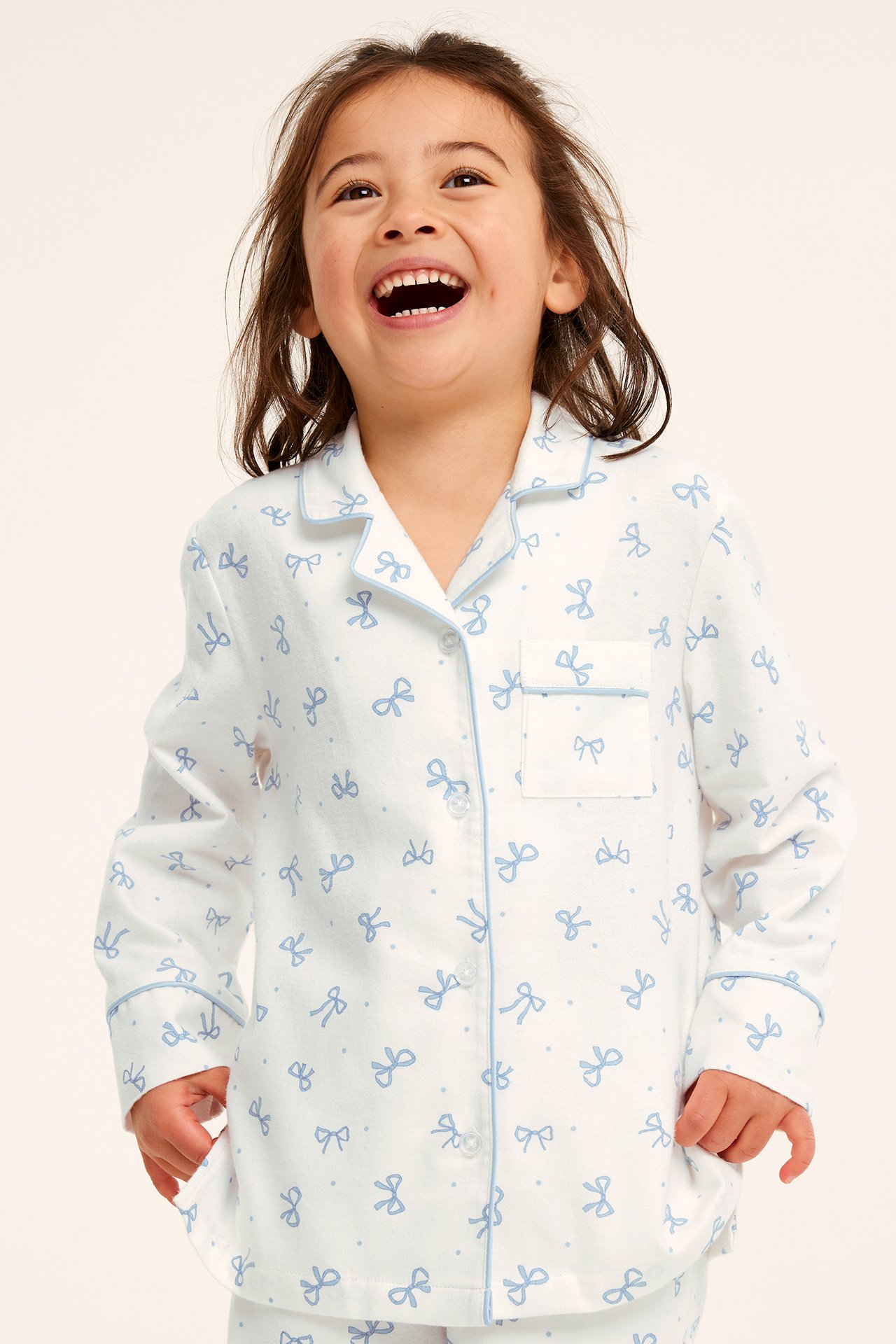 Flanellpyjamas - Offwhite - 3