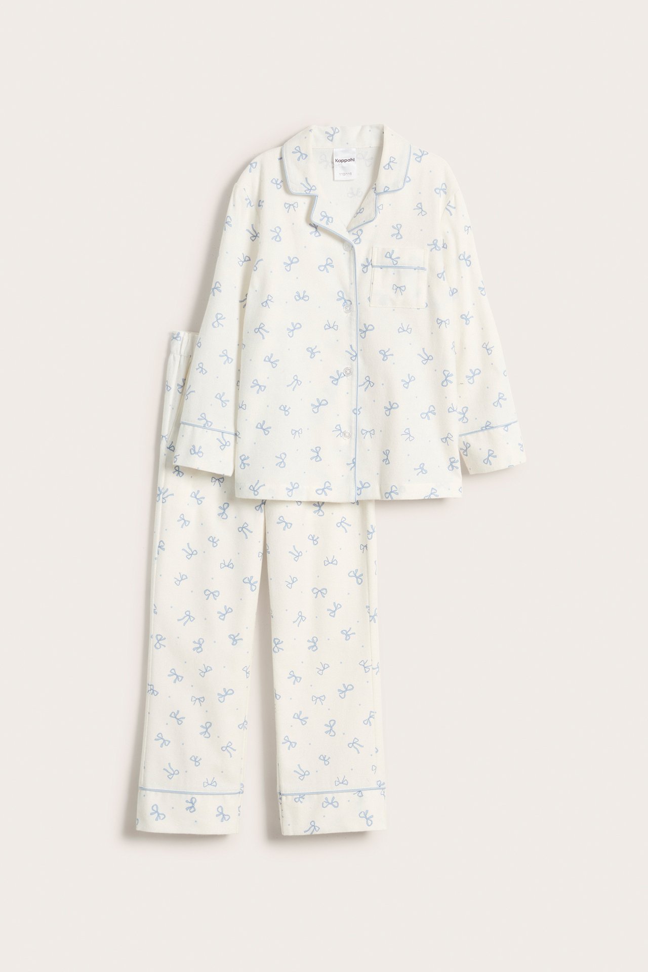 Flanellpyjamas - Offwhite - 6