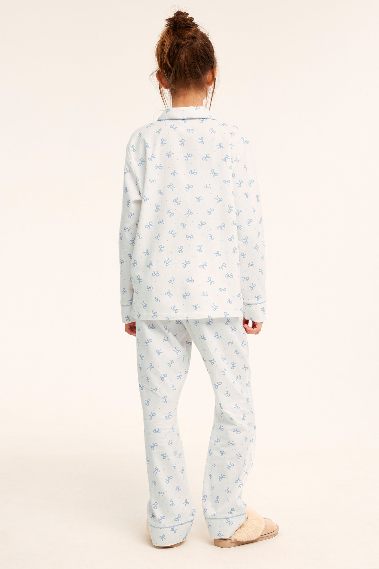 Flanellpyjamas - Offwhite - 3