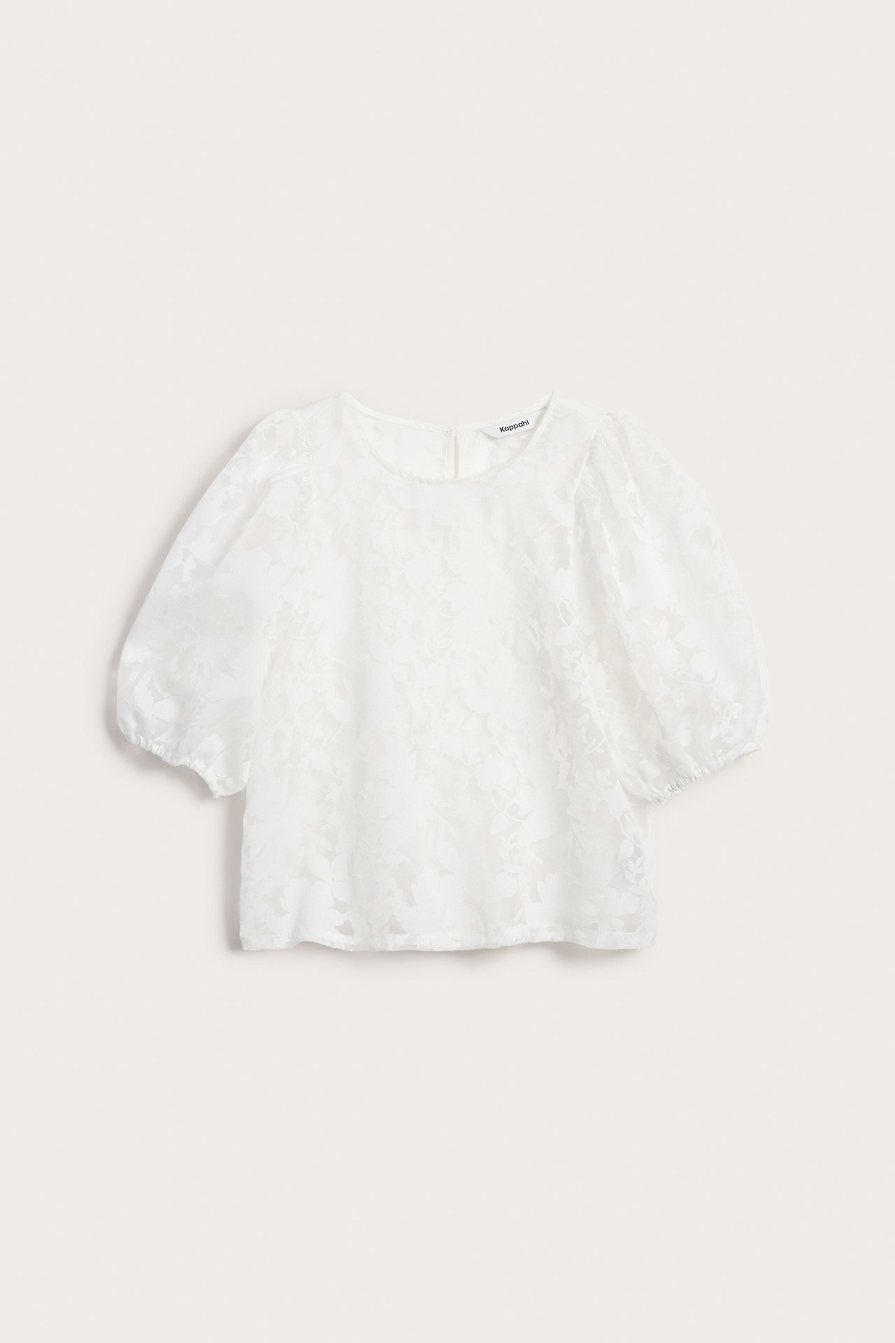 Przezroczysta bluzka we wzory - Offwhite - 6