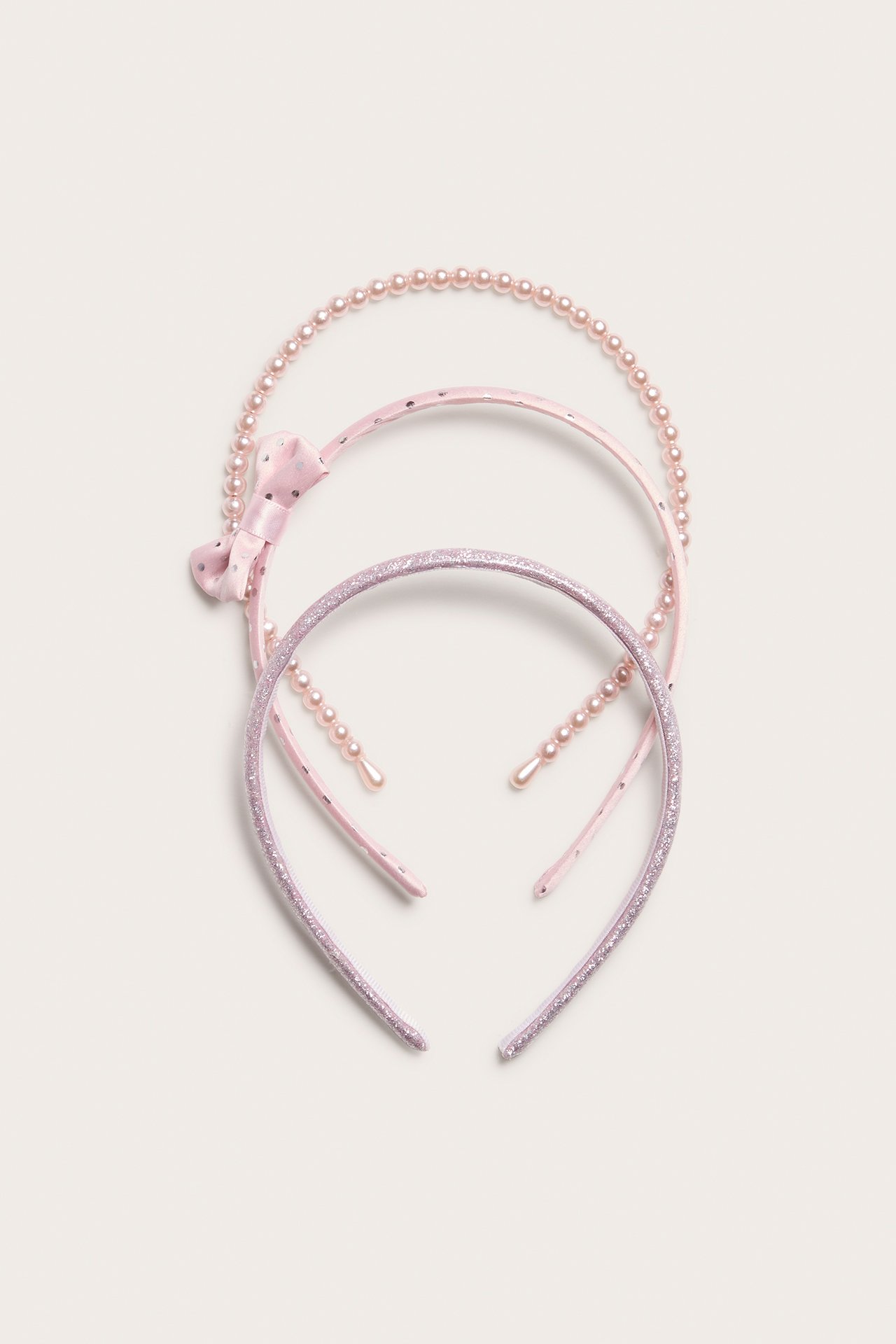 3-pk. diademer - Rosa - 1