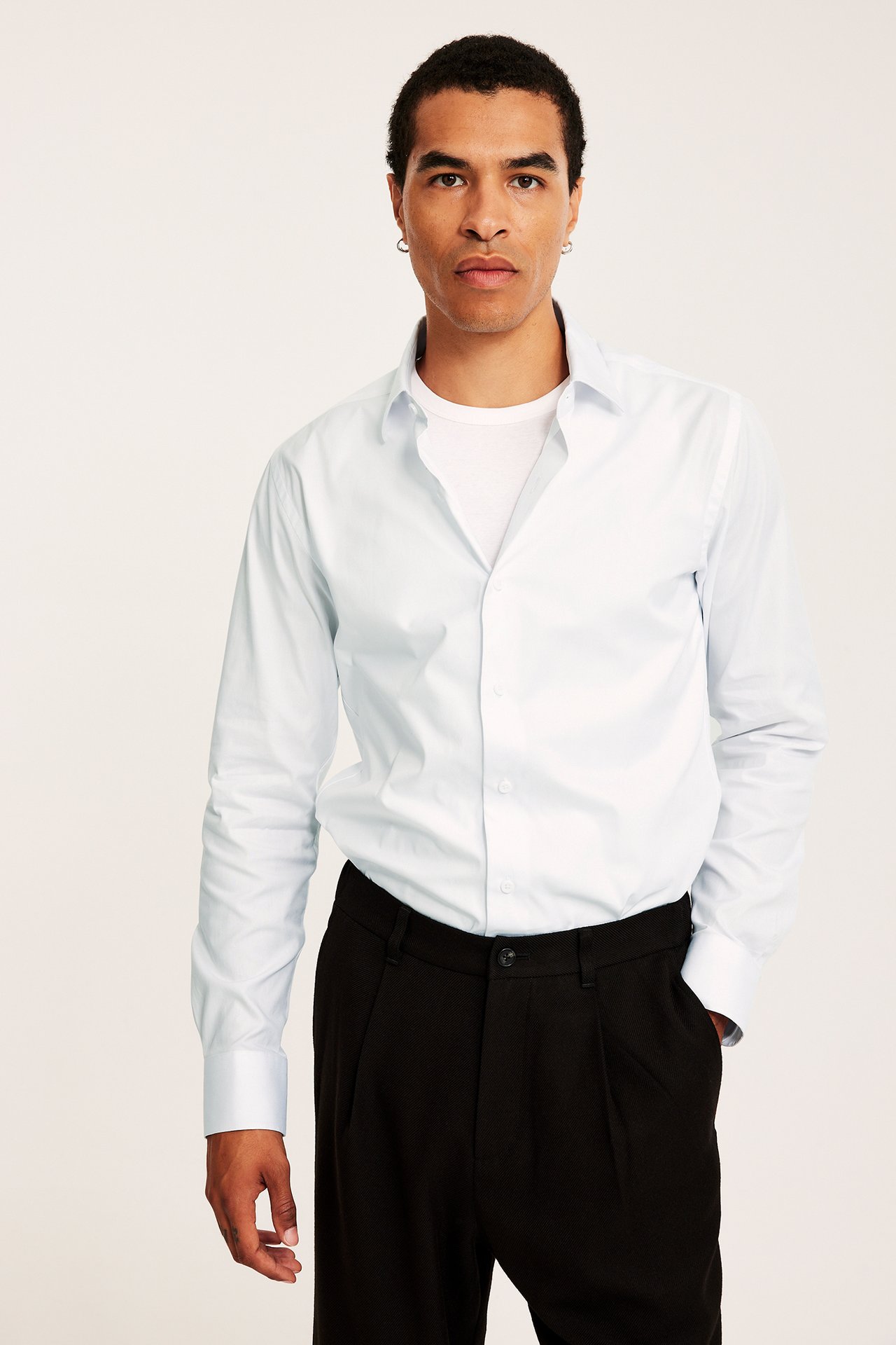 Slim fit paita - Valkoinen - 5