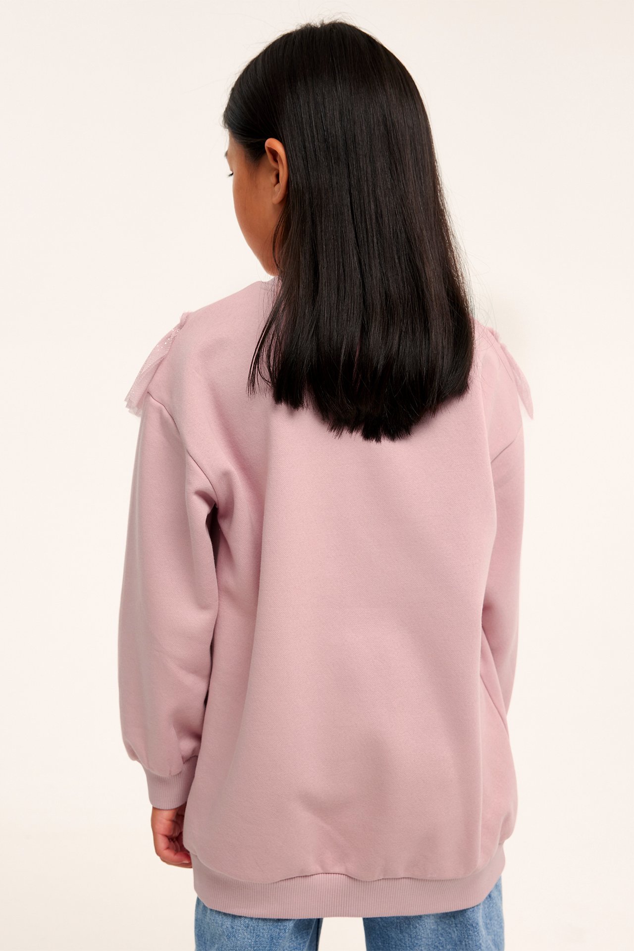 Sweatshirt med volanger - Rosa - 4