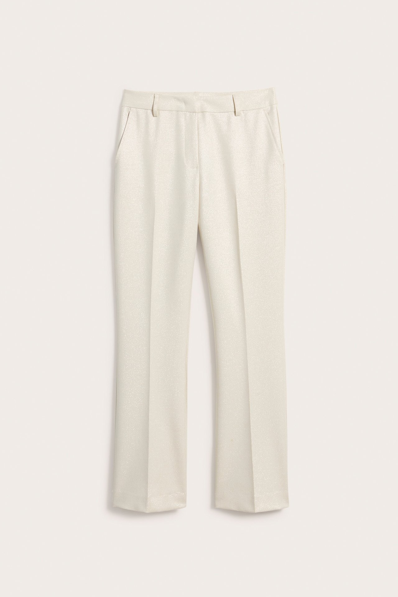 Kostymbyxor med glittereffekt - Offwhite - 6