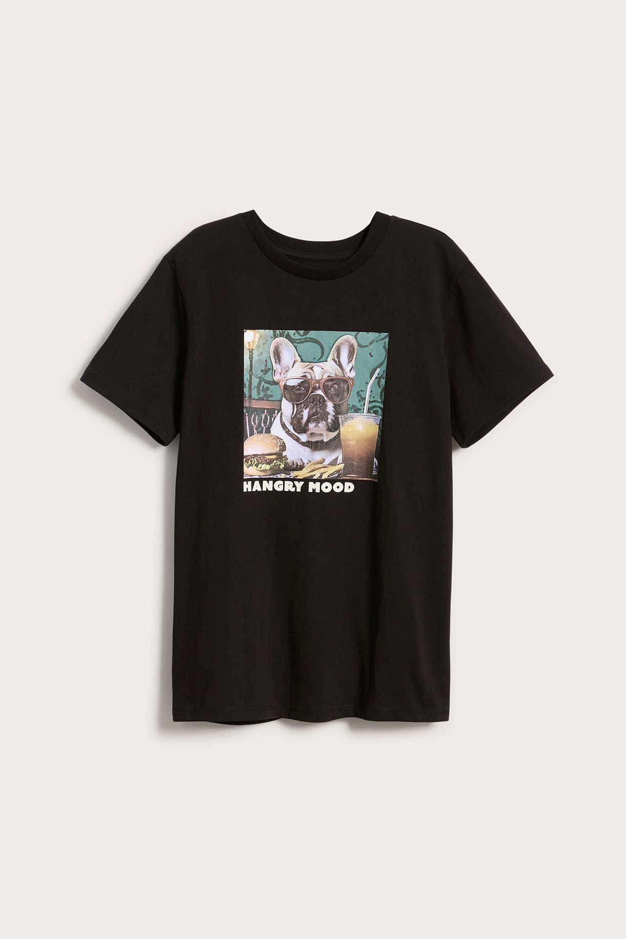 T-shirt med tryck - Svart - 2