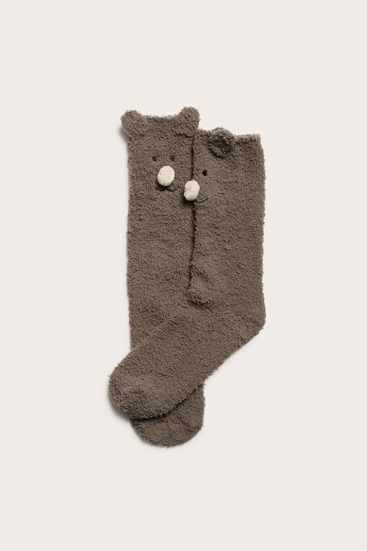 Fluffy sokker - Brun - 1