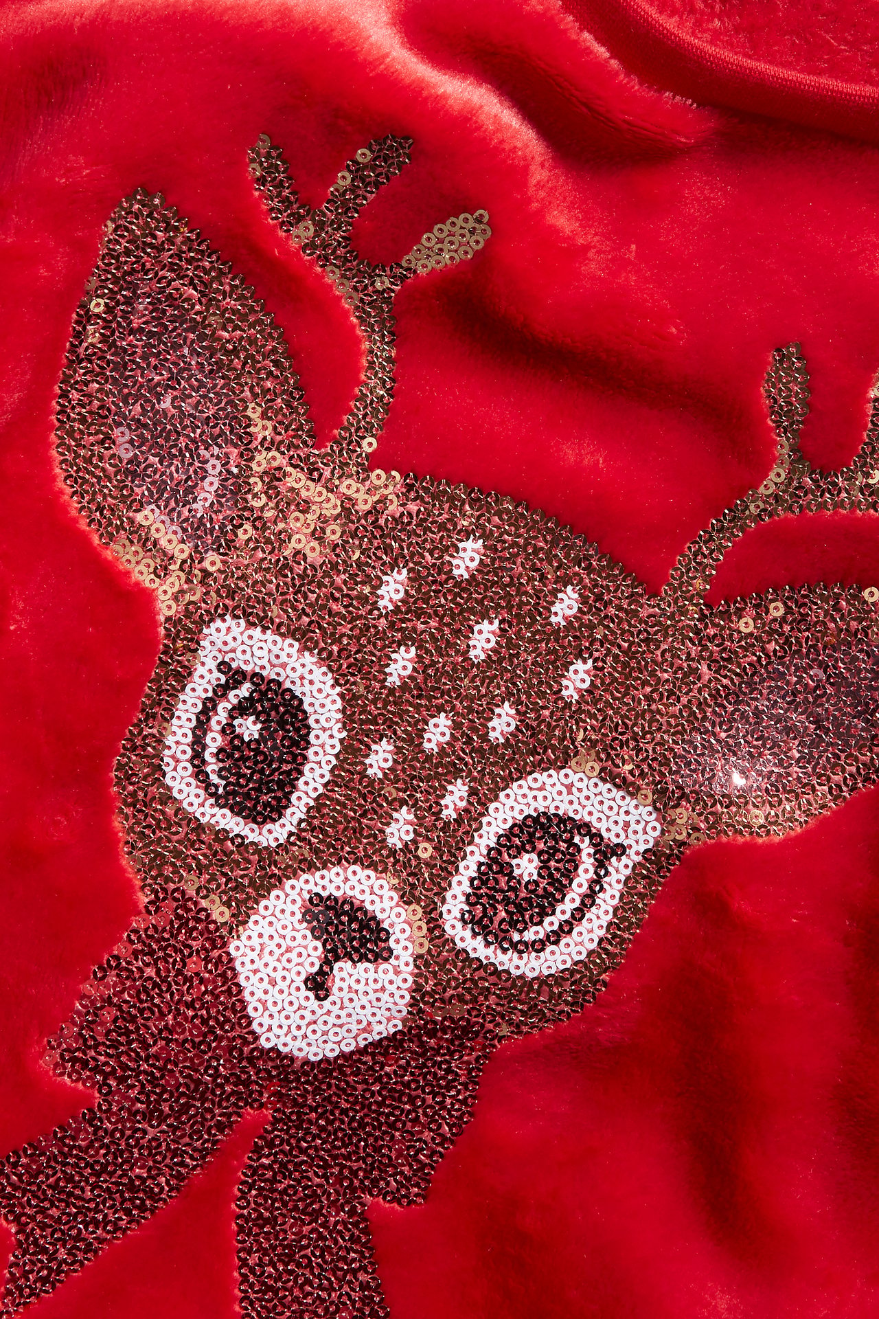 Miękki puszysty sweter - Czerwony - 4