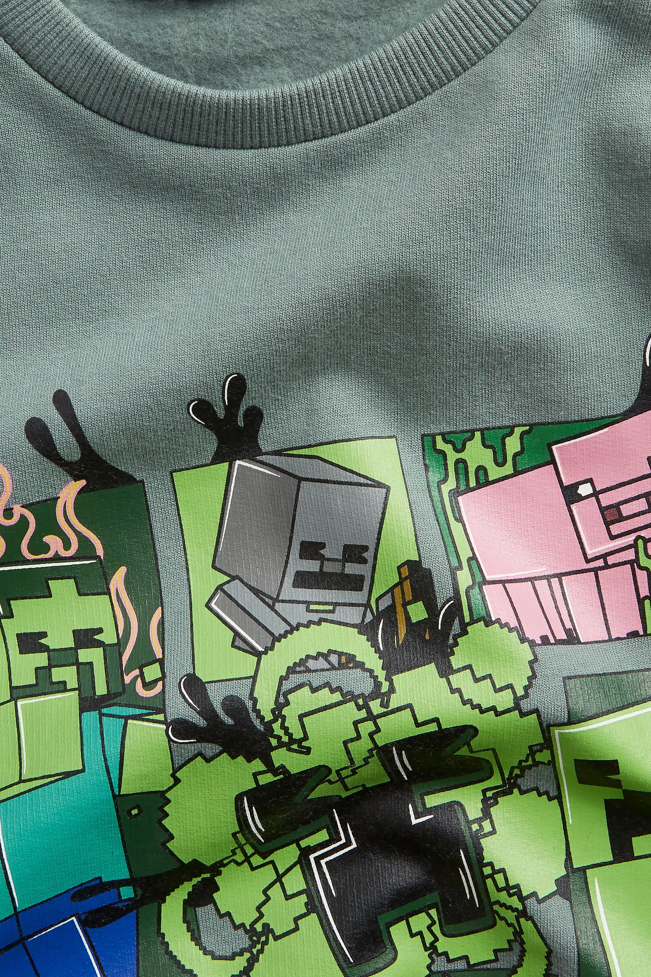 Minecraft-collegepaita - Tummanturkoosi - 1