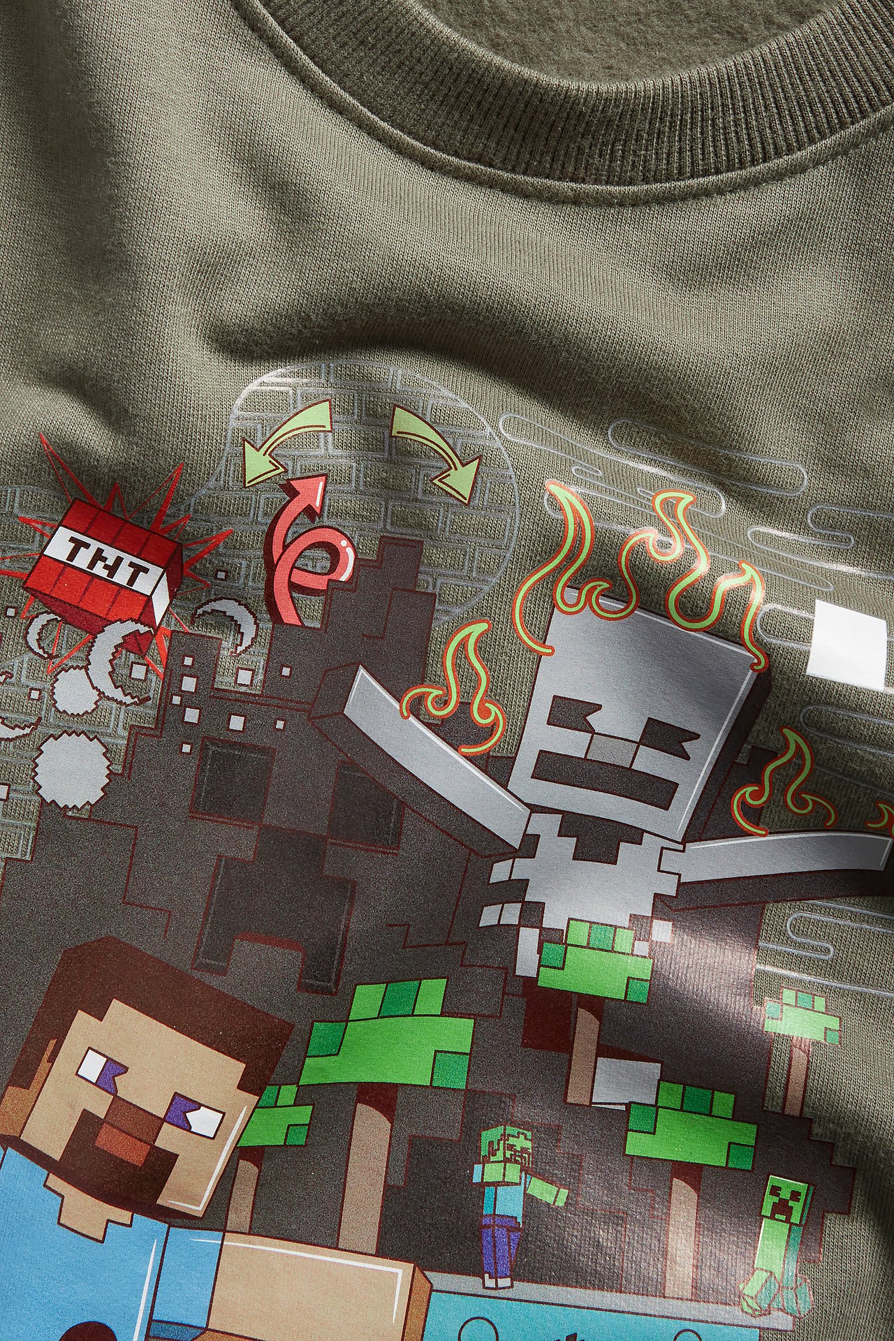 Minecraft-collegepaita - Vihreä - 1