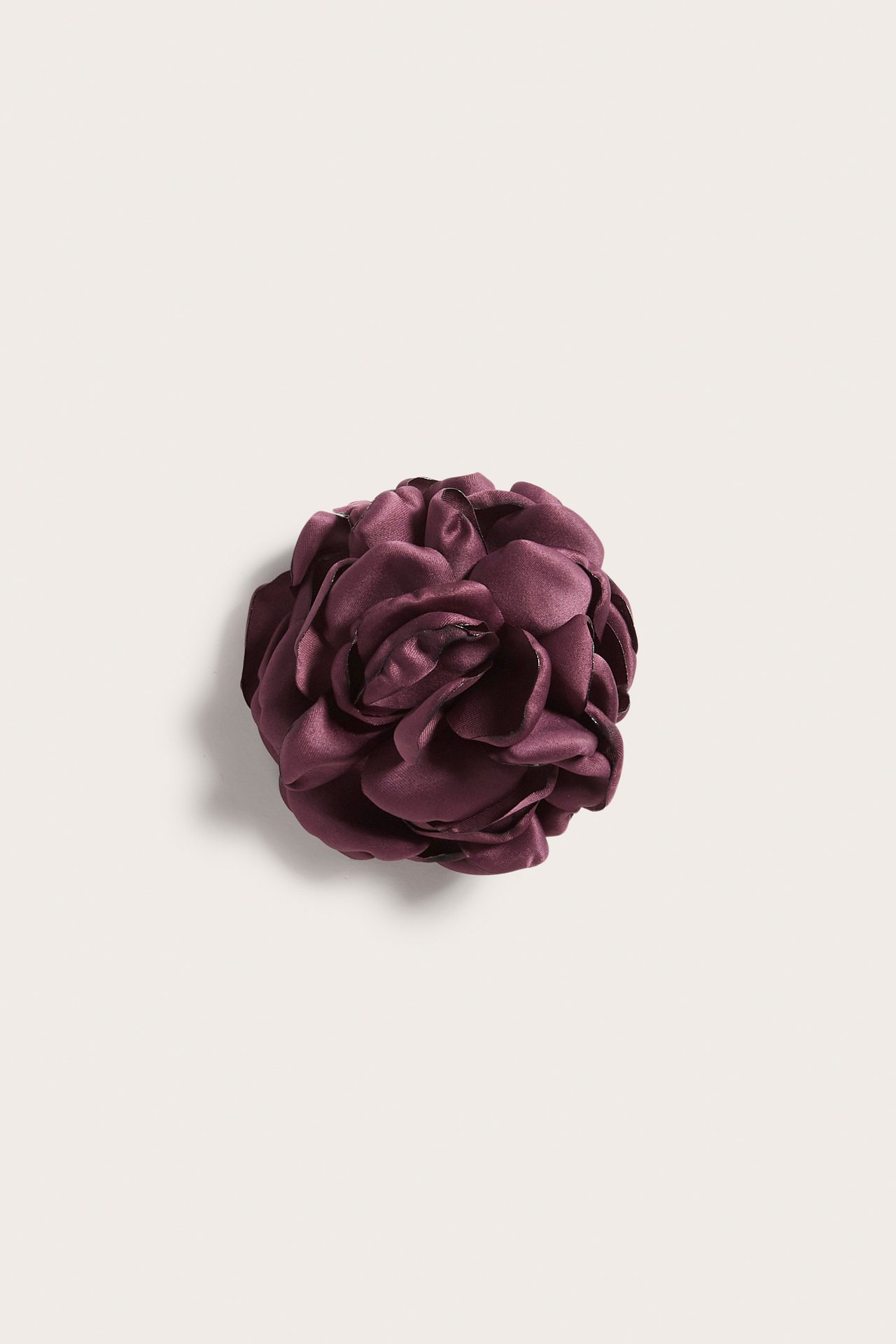Hårklemme med blomst - Vinrød - 1