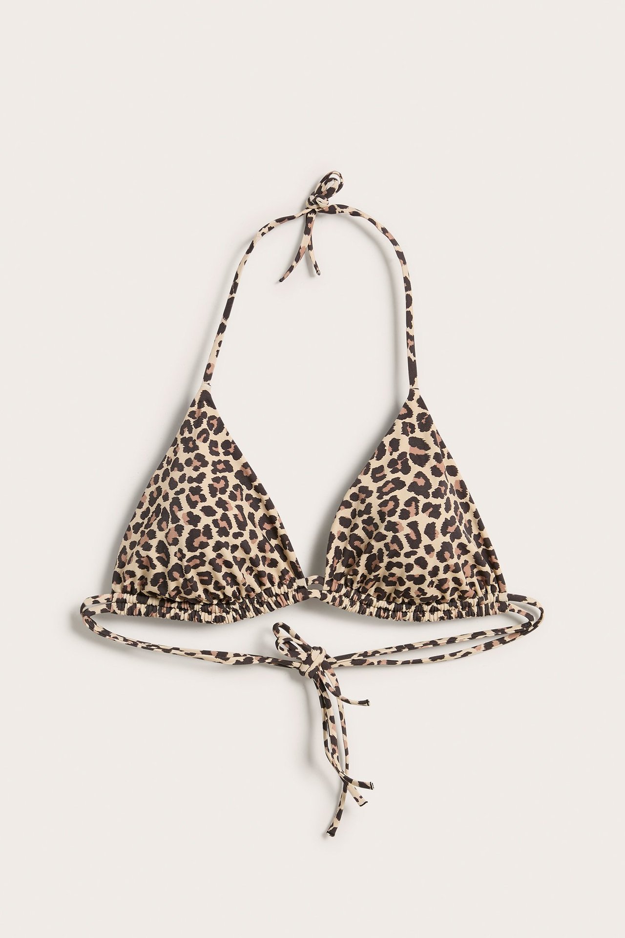 Leopardmønstret bikinitopp - Beige - 2