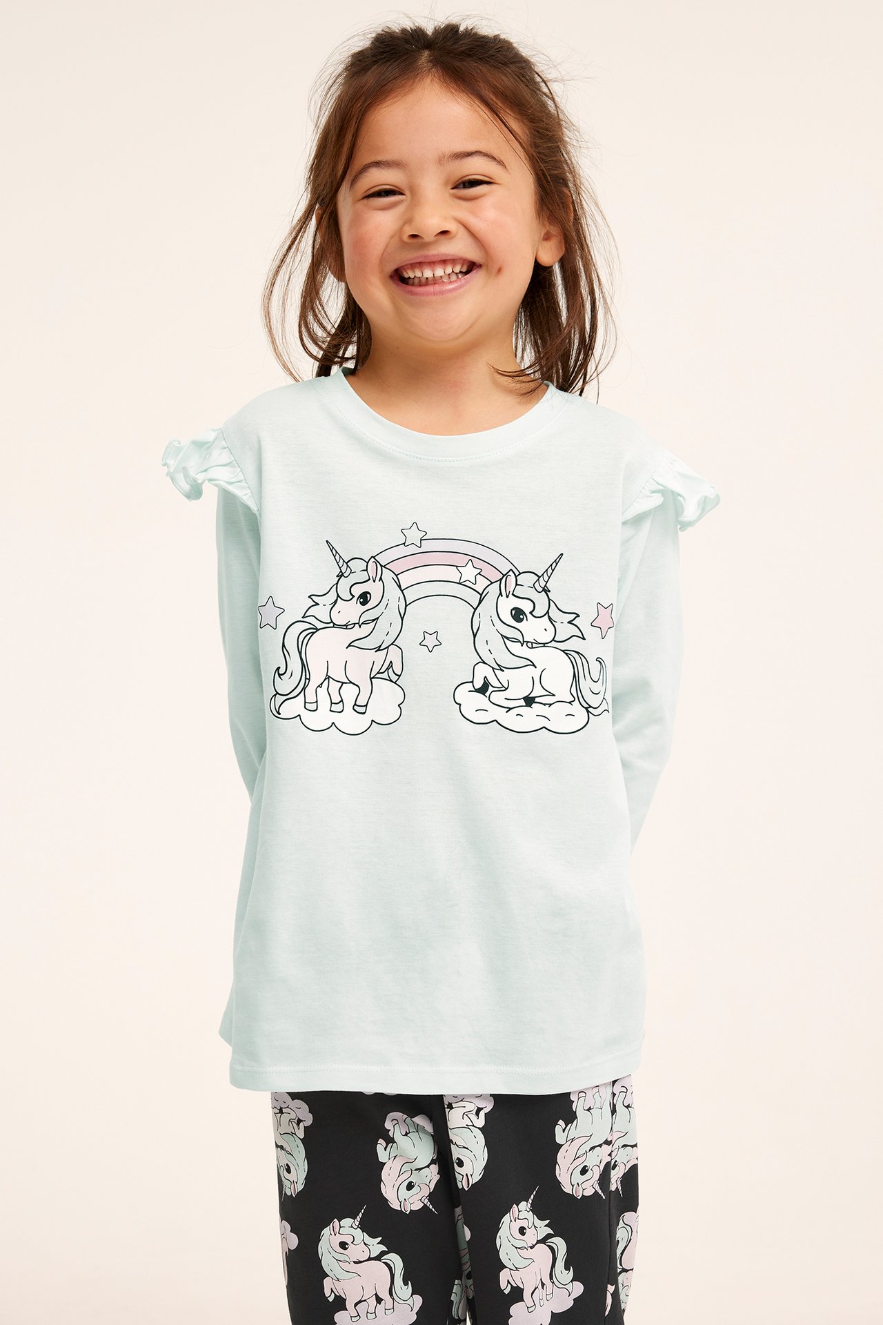 Långärmad pyjamas - Grön - 2