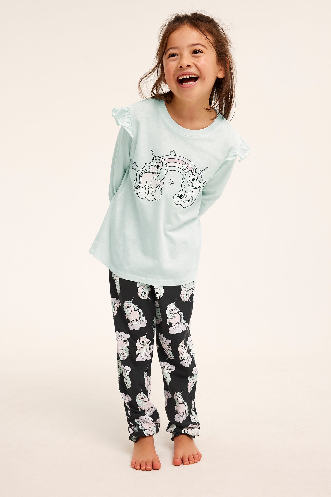 Långärmad pyjamas - Grön - 3