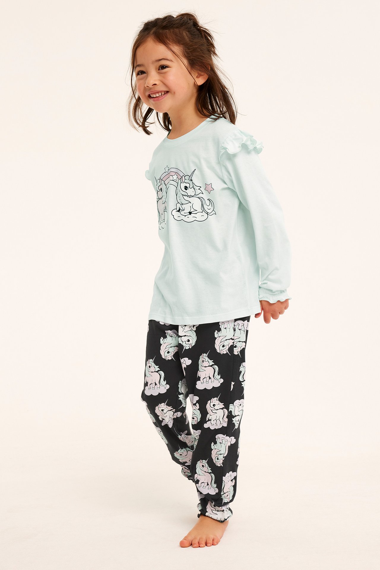 Långärmad pyjamas - Grön - 5