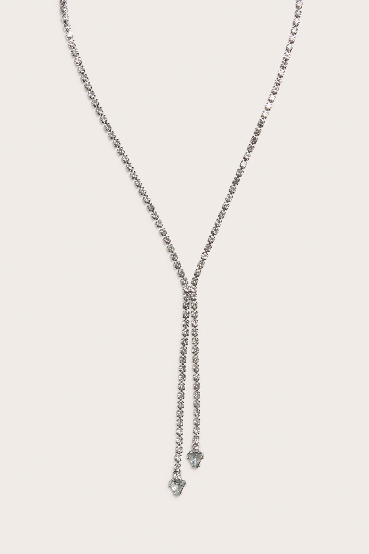 Strasshalsband - Silver - 2