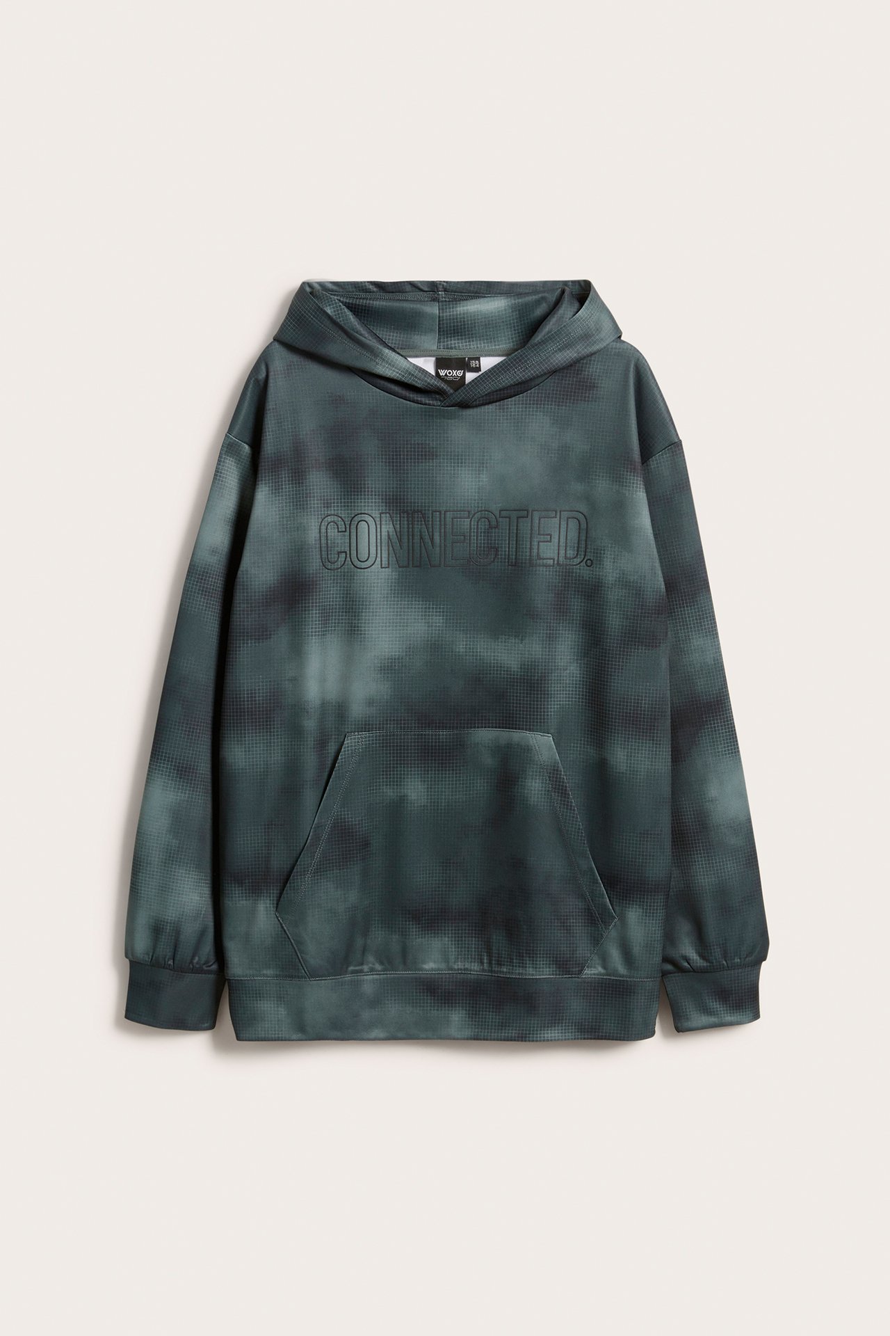 Bluza z kapturem, we wzory, z WCT - Zielony khaki - 4