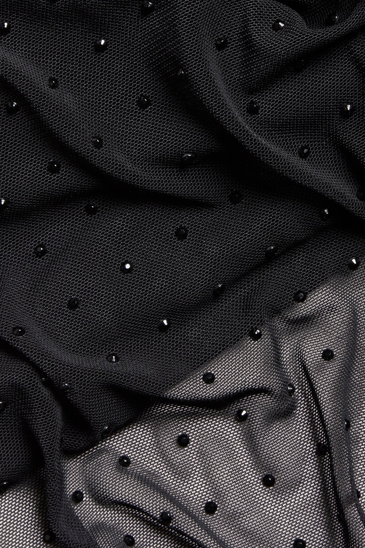 Meshkjole med strass - Svart - 5