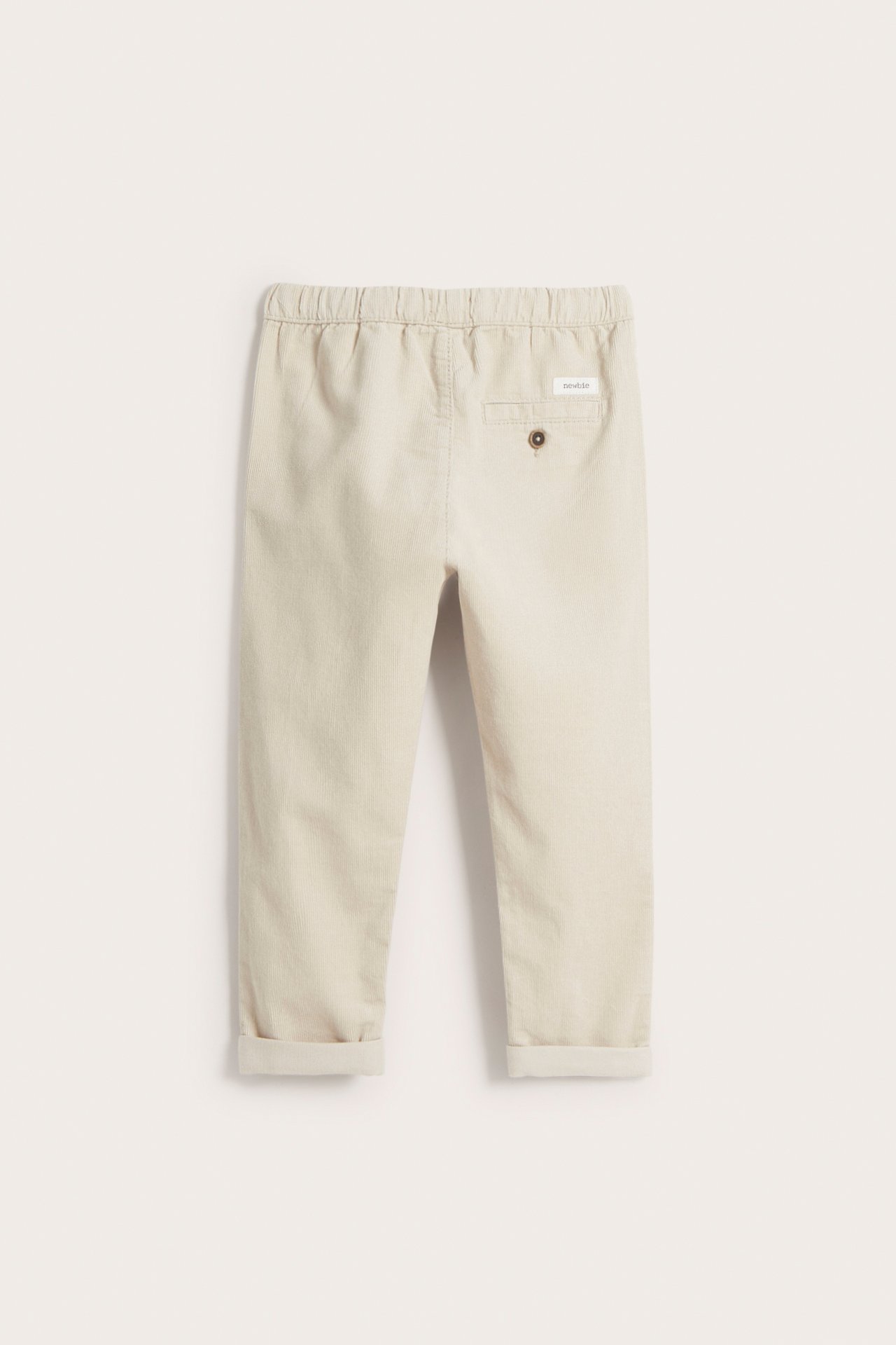 Byxor i vävd manchester - Beige - 5