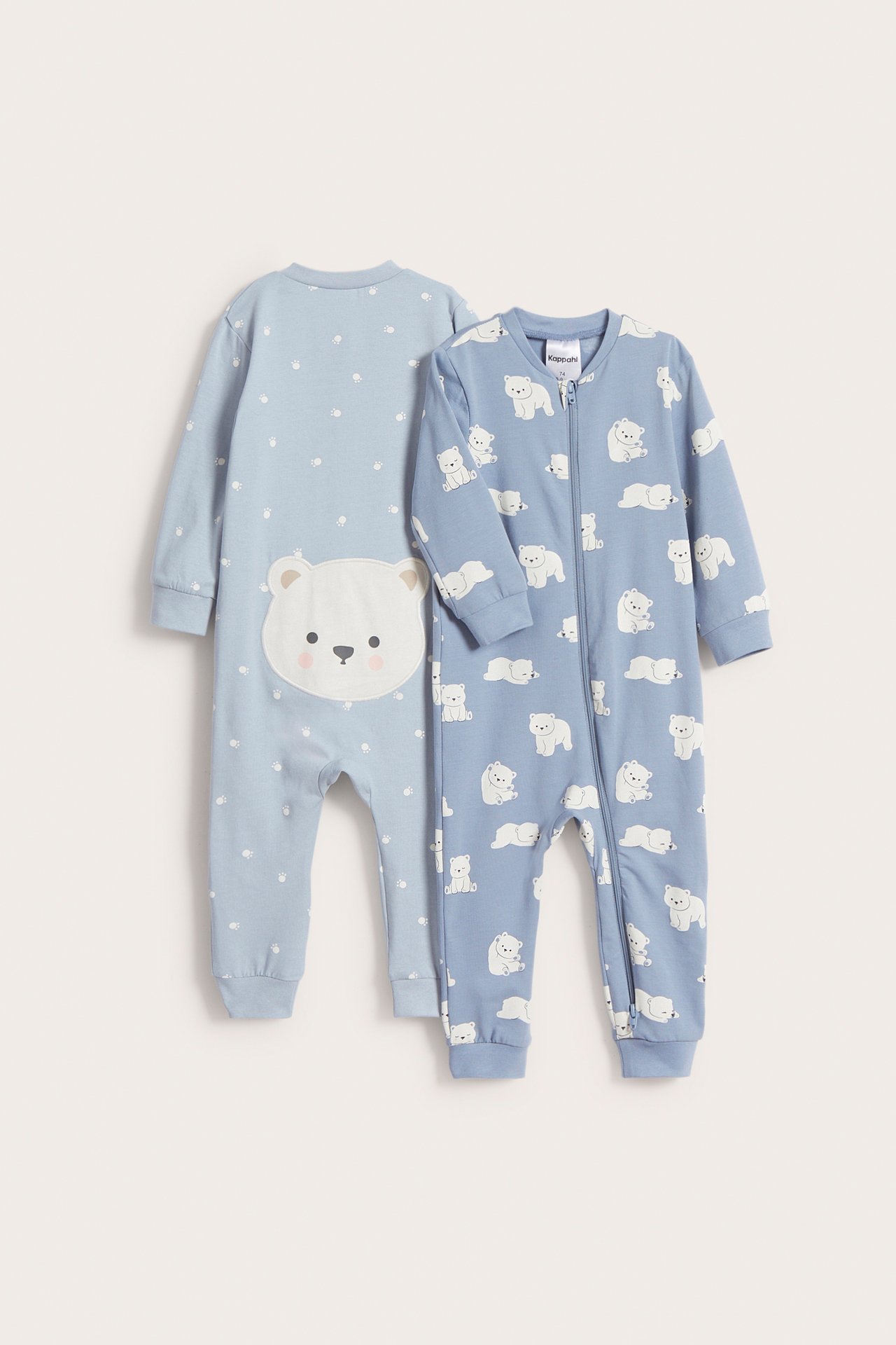 2 kpl kuviollisia pyjamia - Sininen - 9