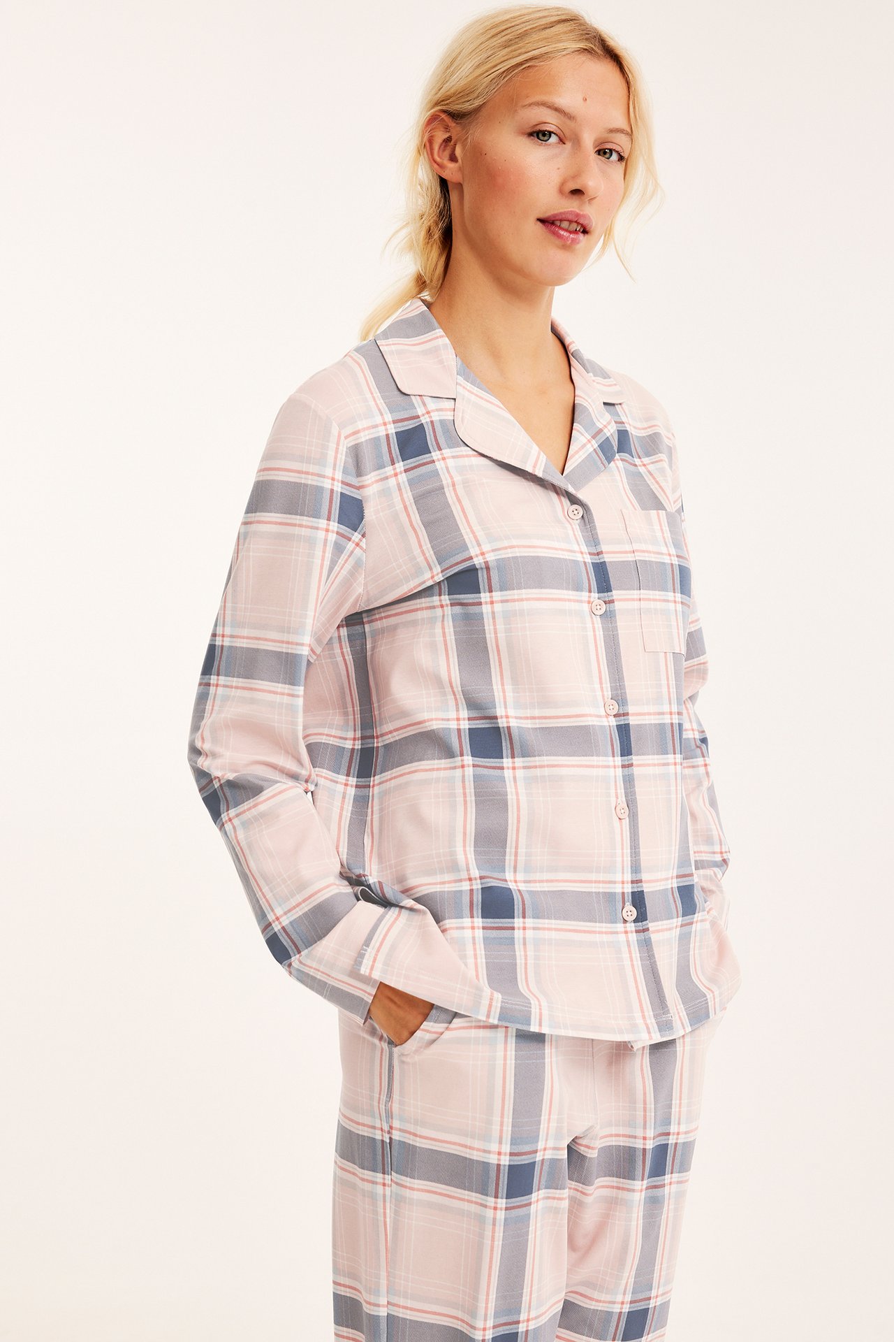 Ruudullinen pyjama - Pinkki - 2