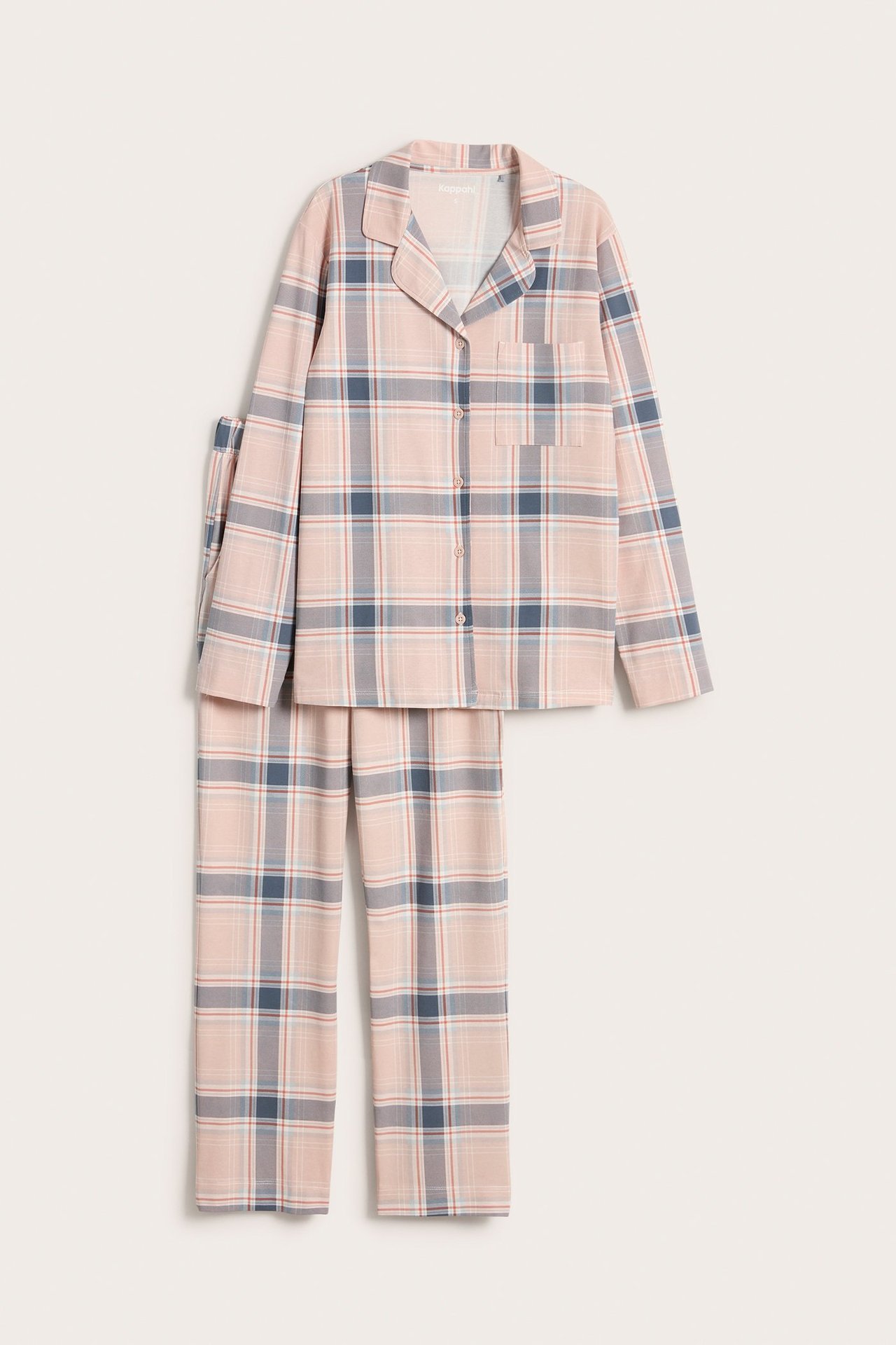 Ruudullinen pyjama - Pinkki - 6