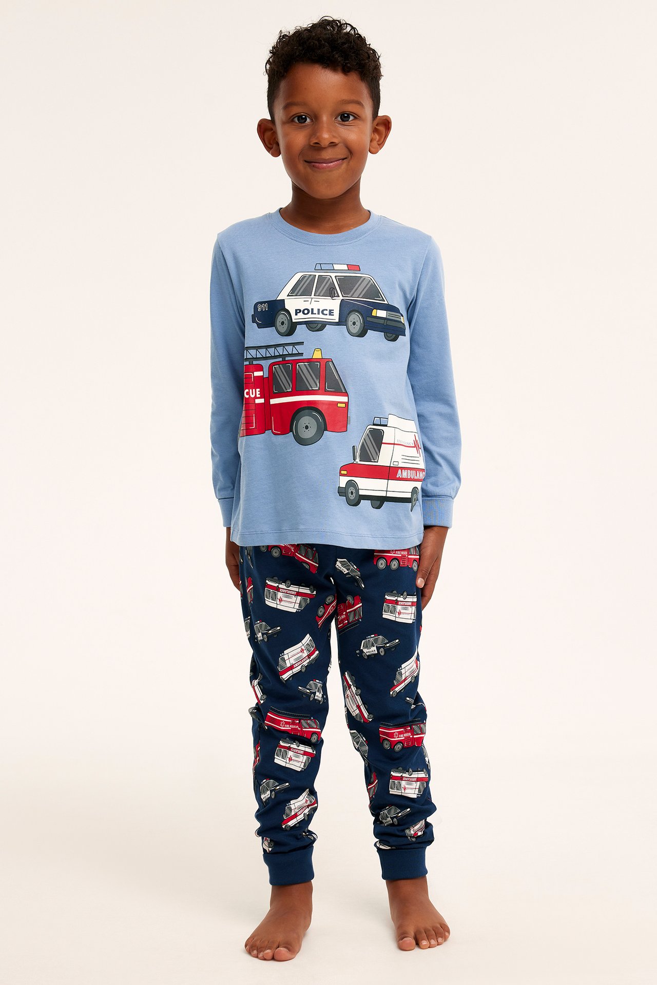 Langermet pyjamas - Mørkeblå - 2