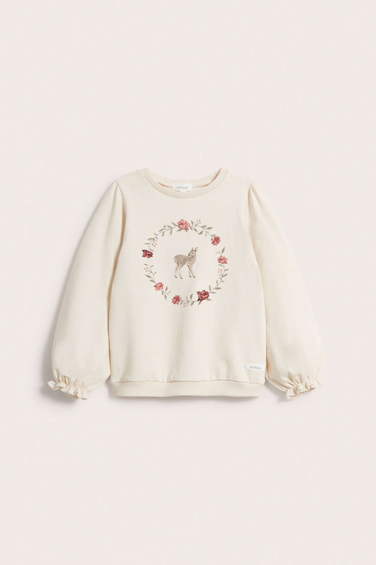 Sweatshirt med trykk - Lys beige - 2