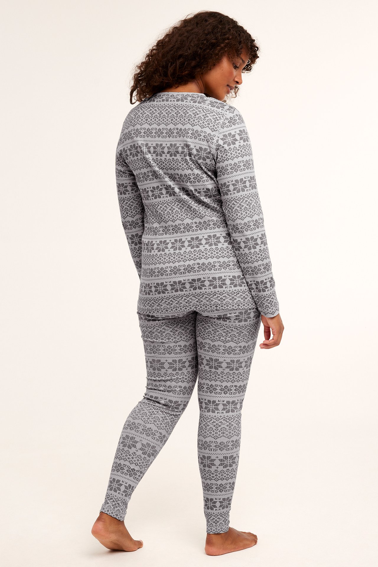 Trikoopyjama - Harmaa - 168cm / Storlek: M - 5