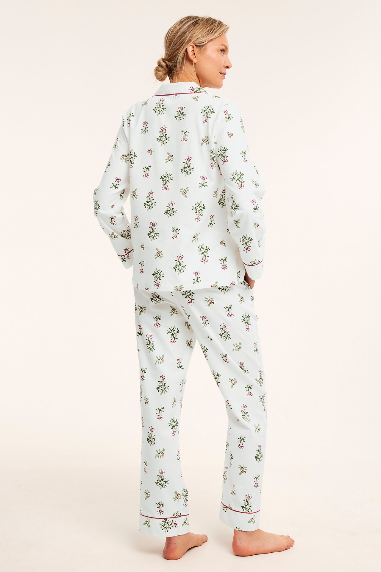 Julpyjamas i flanell - Vit - 180cm / Storlek: S - 5