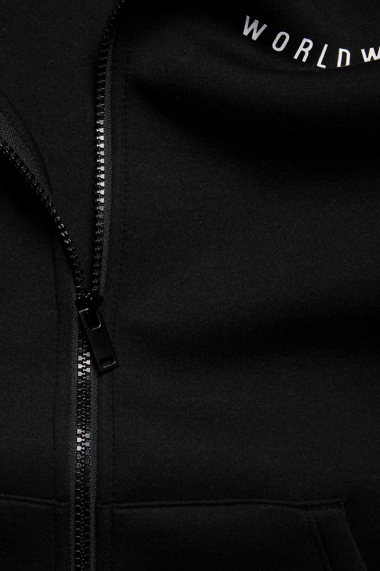 Hoodie i scuba - Svart - 5