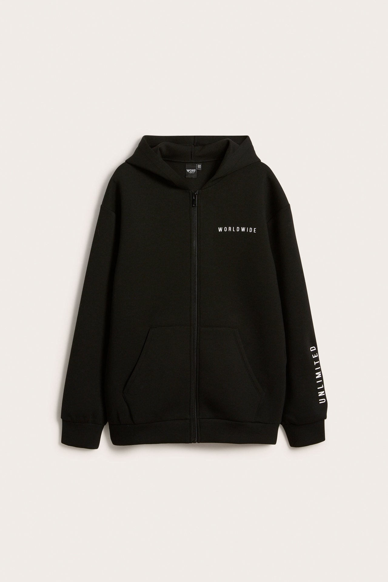 Hoodie i scuba - Svart - 6