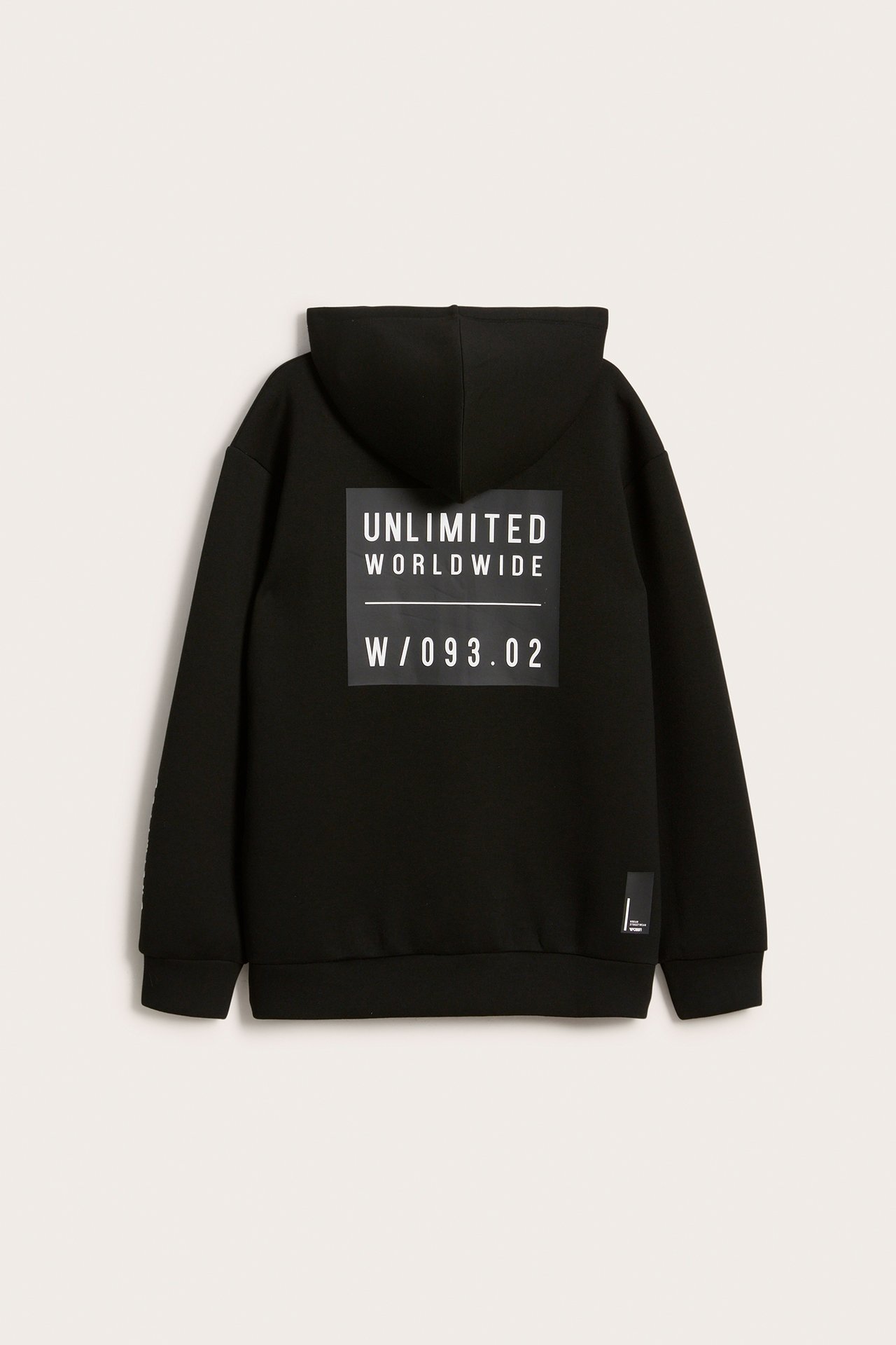 Hoodie i scuba - Svart - 7