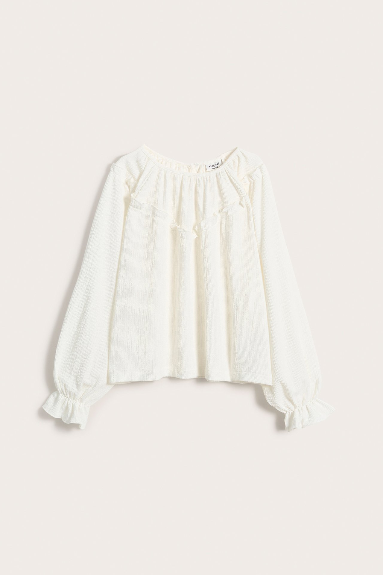 Långärmad blus - Offwhite - 2