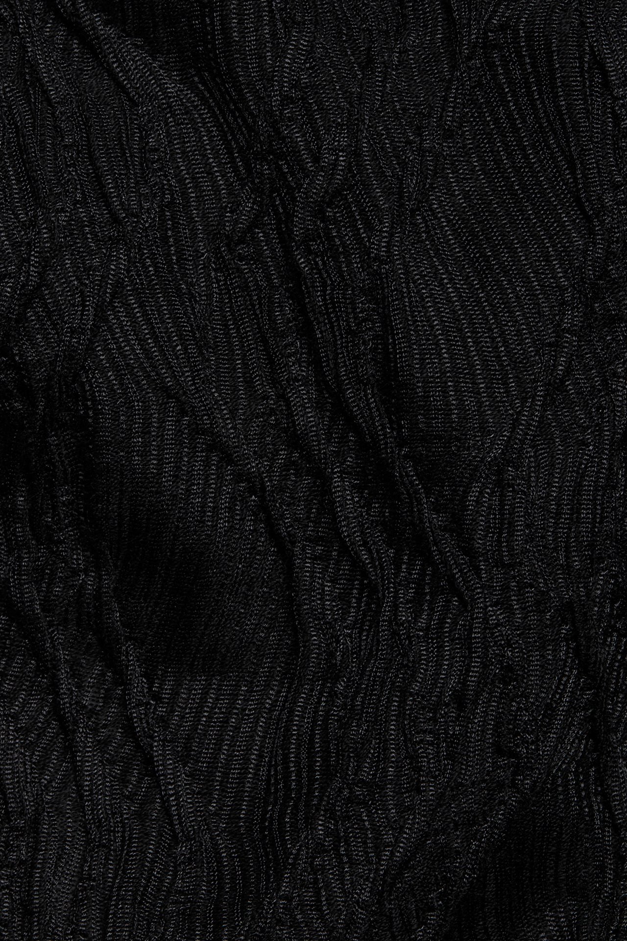 Tekstuuripintainen paita, jossa on pallohihat - Musta - 1