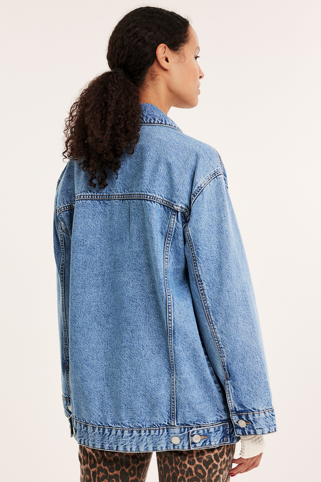 Oversized jeansjacka - Denim - 7