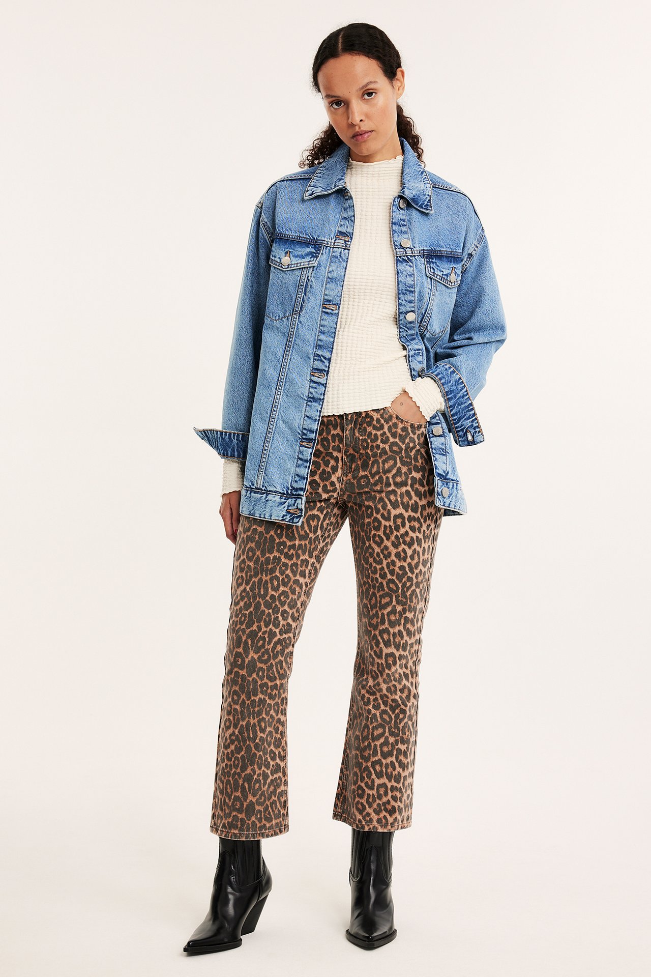 Oversized jeansjacka - Denim - 1