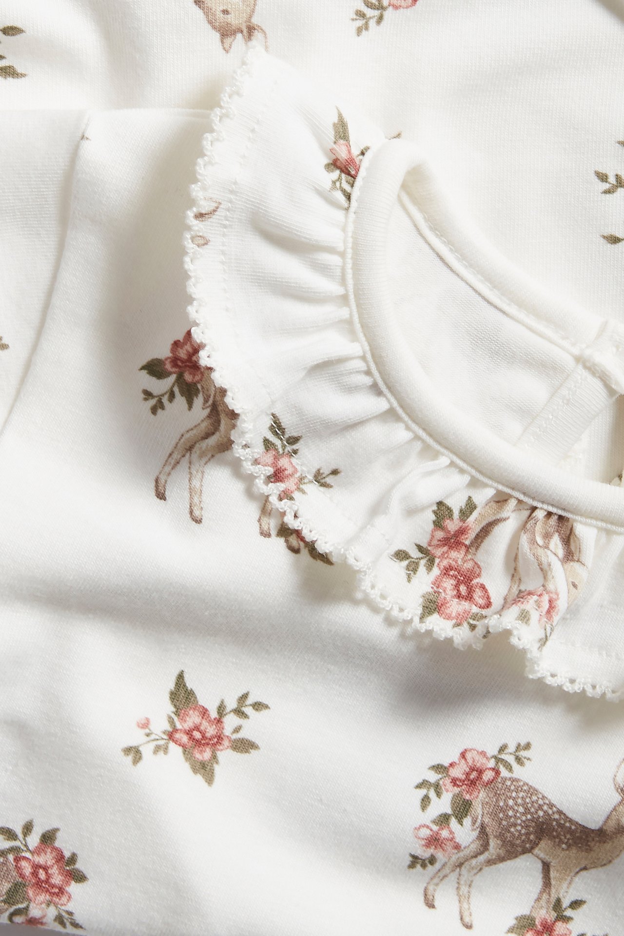 Mønstret body baby - Offwhite - 1