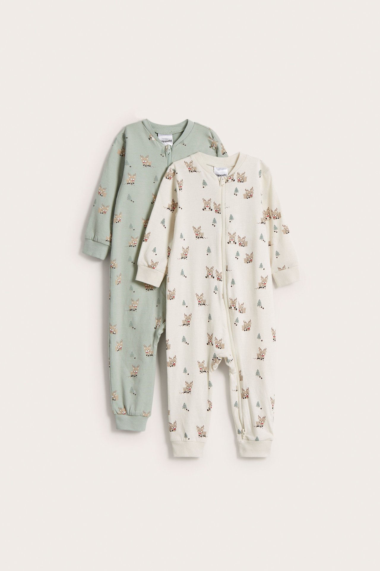 Piżama w zwierzęcy wzór, 2-pak - Offwhite - 8