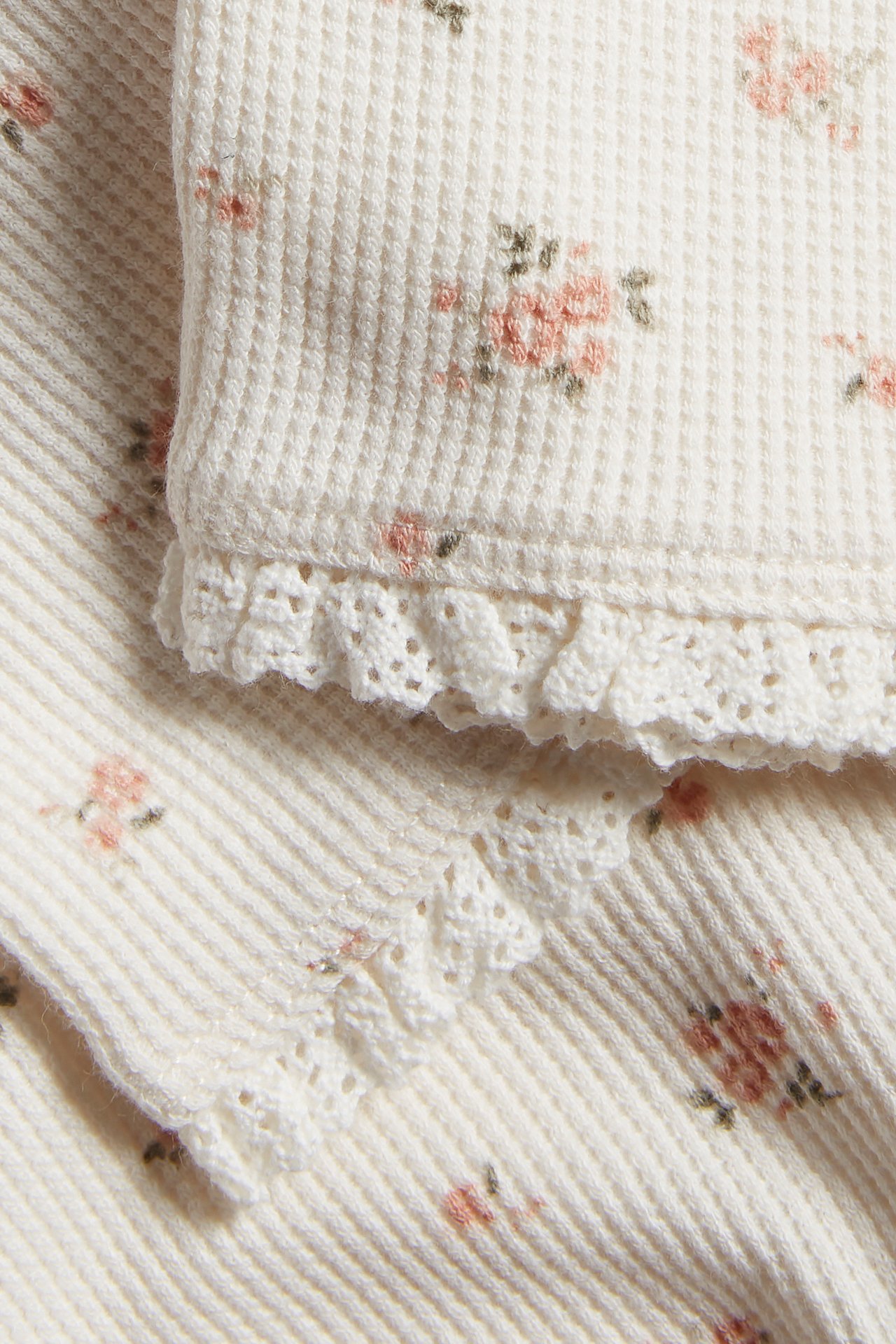 Blommiga leggings - Offwhite - 1