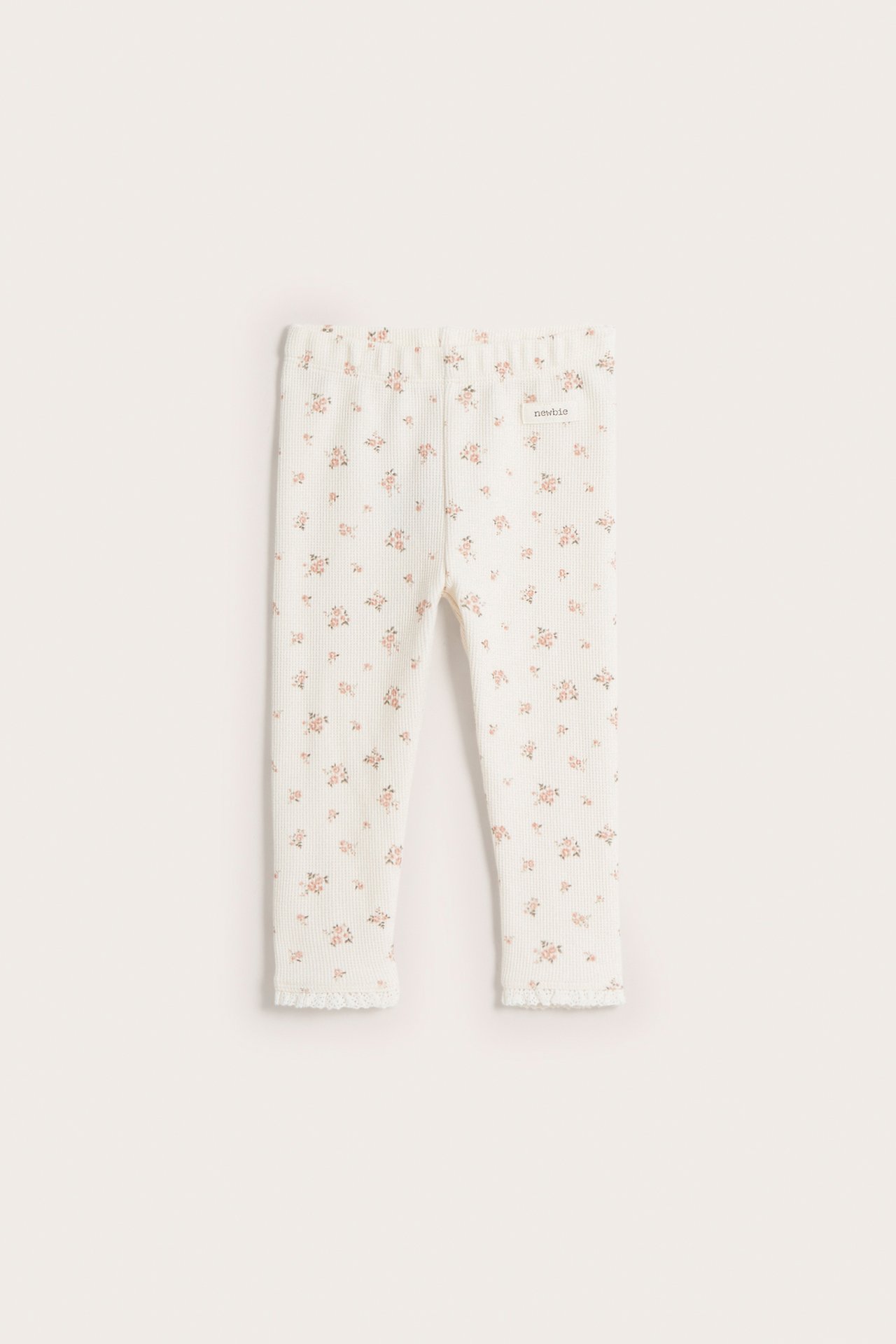 Blommiga leggings - Offwhite - 2