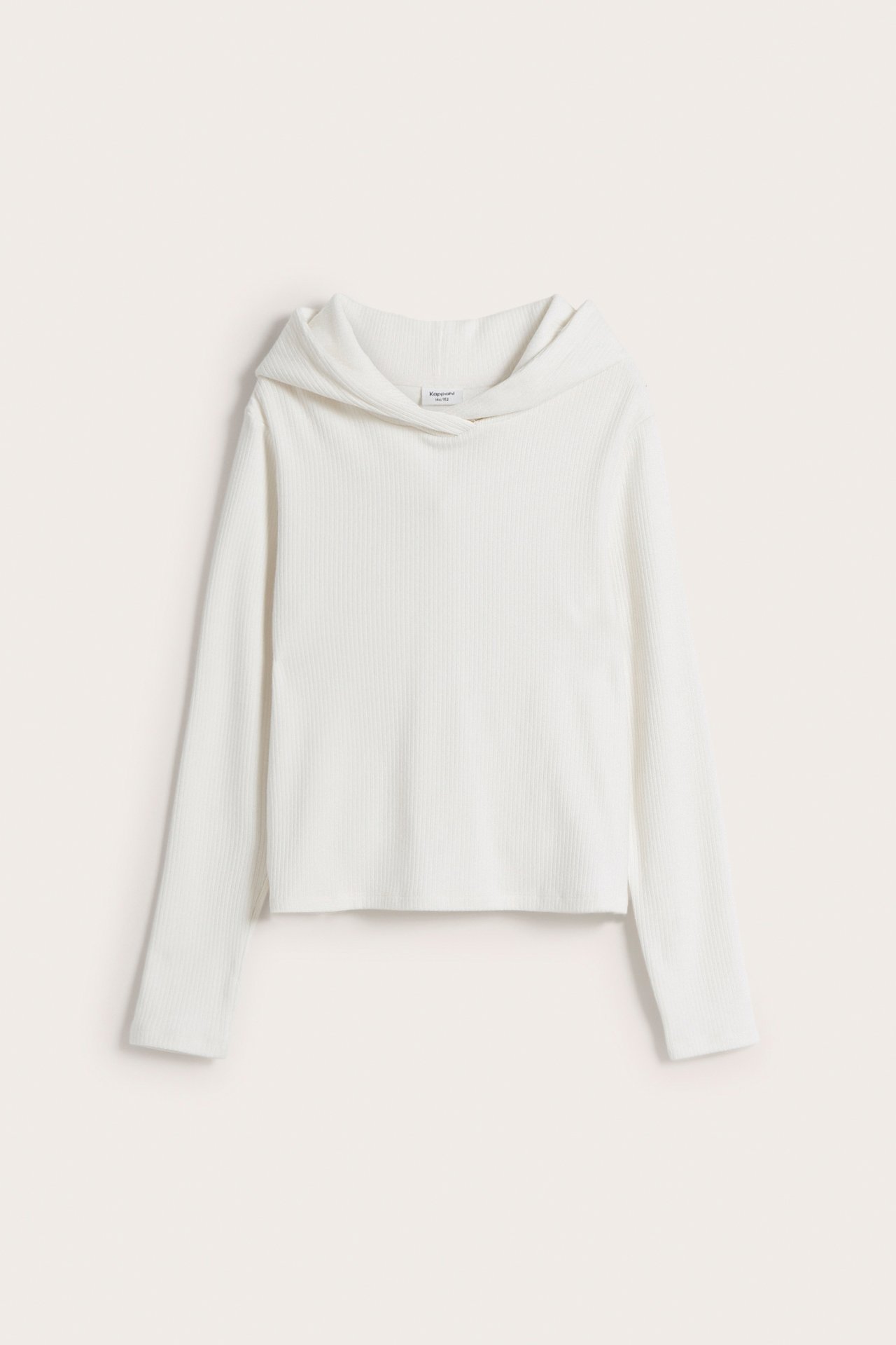Strikket hettegenser - Offwhite - 6