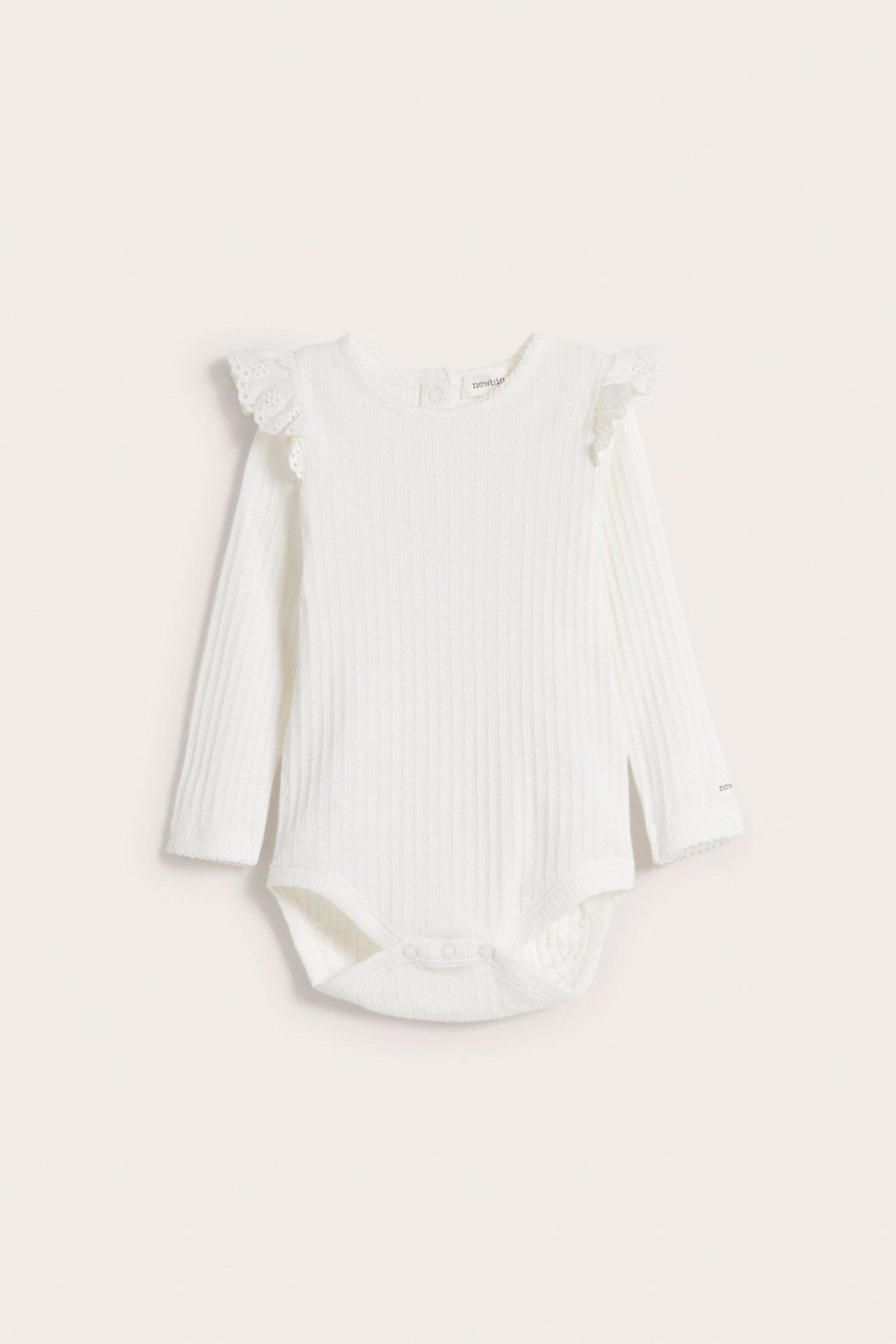 Body med volang - Offwhite - 2