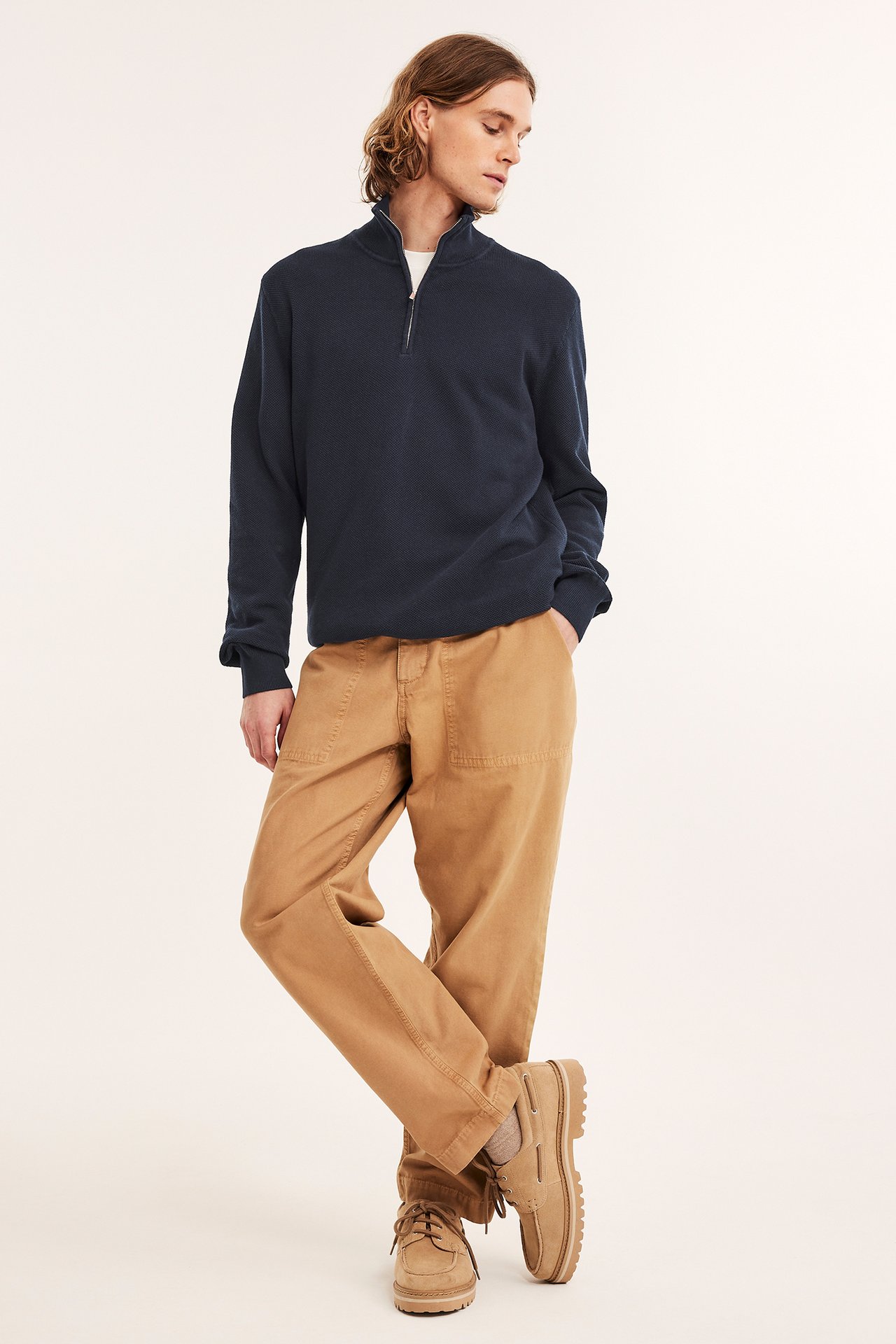 Half-zip-pusero - Tummansininen - 185cm / Storlek: M - 3