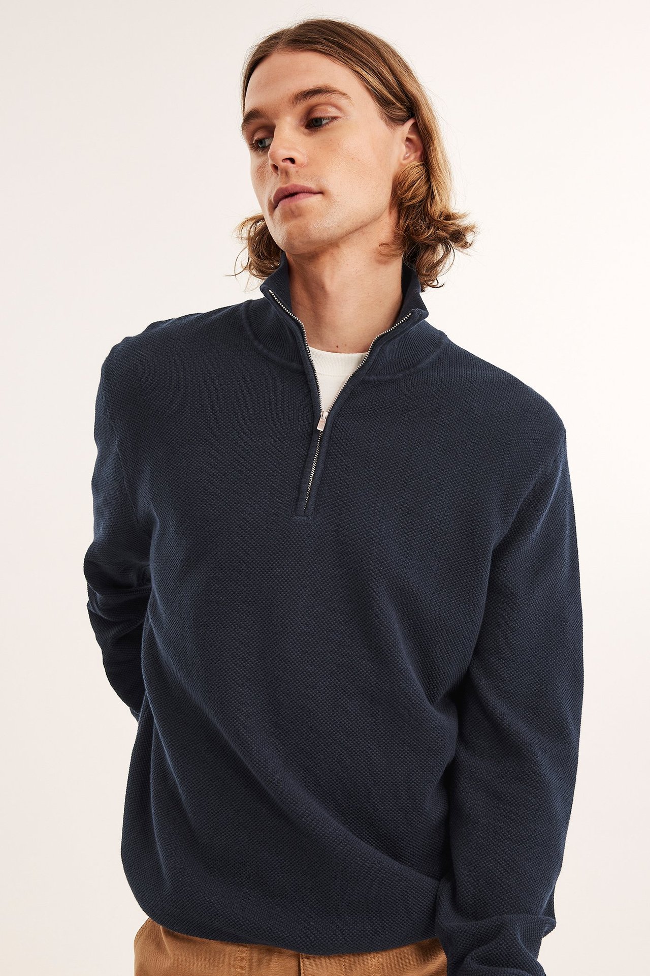 Half-zip-pusero - Tummansininen - 185cm / Storlek: M - 1